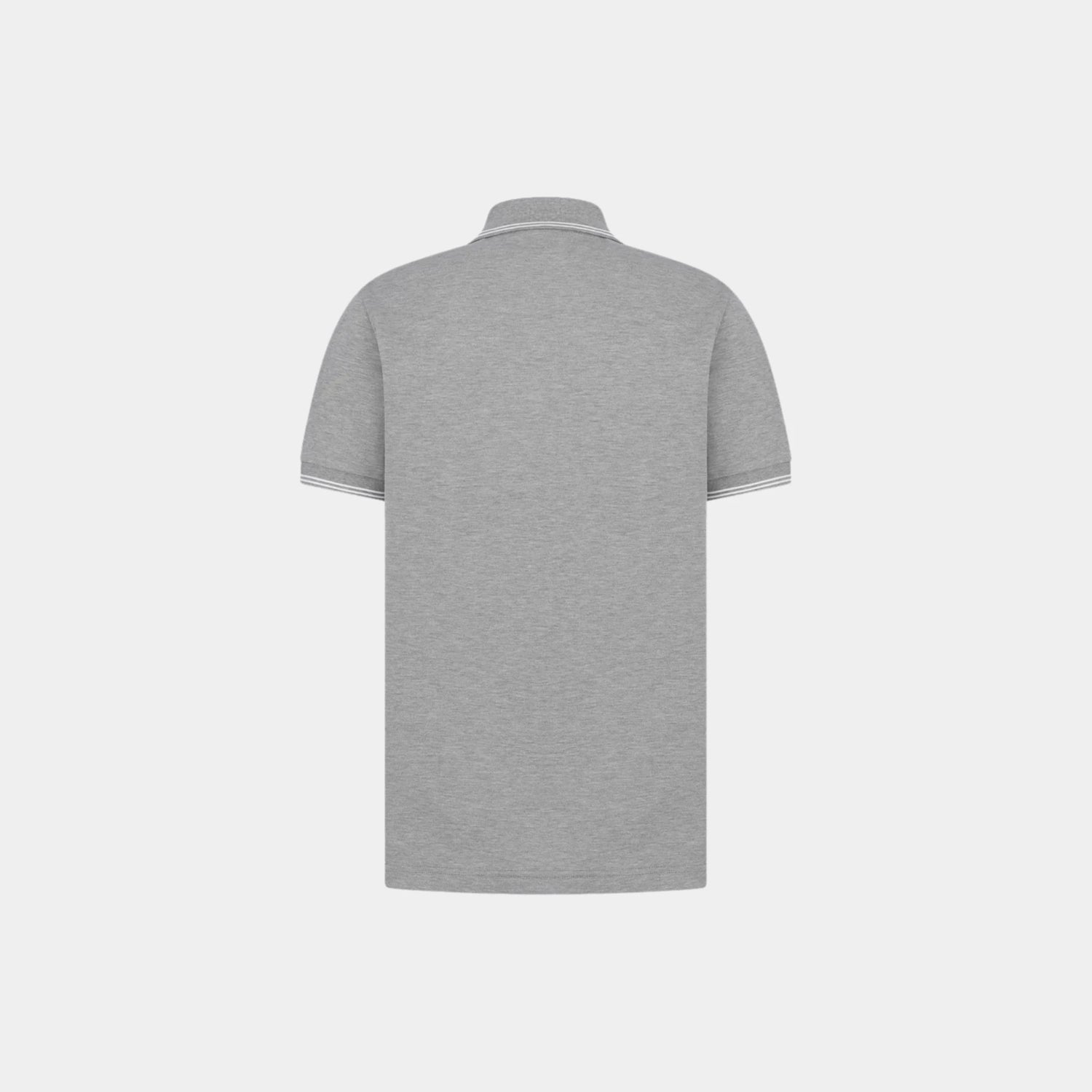 Dior CD Icon Polo Shirt In Cotton Pique, Gray, Back