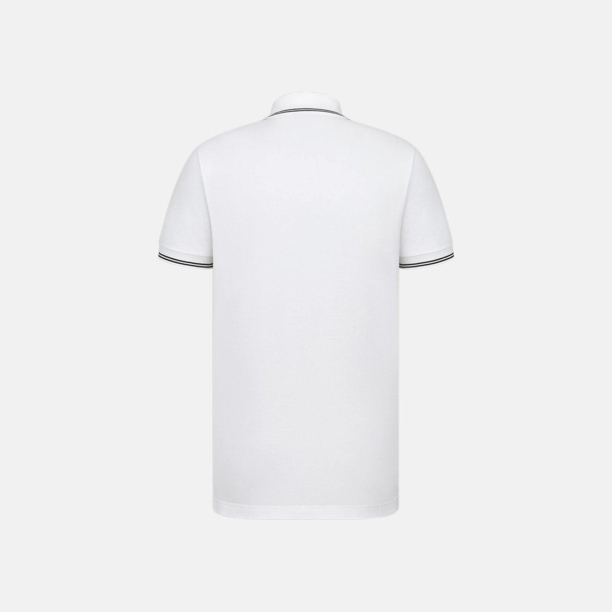 Dior CD Icon Polo Shirt In Cotton Pique, White, Back