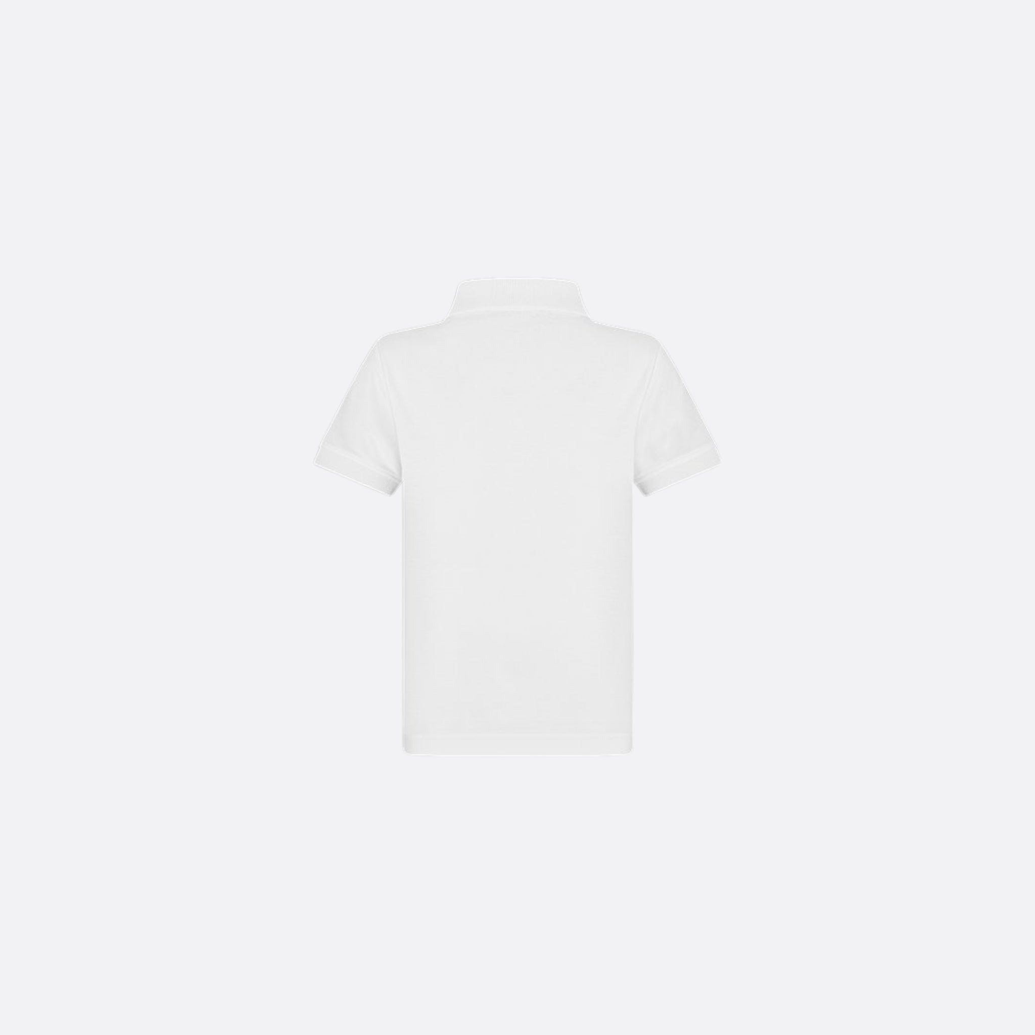 Dior CD Icon Polo Shirt White Cotton Piqué, Back