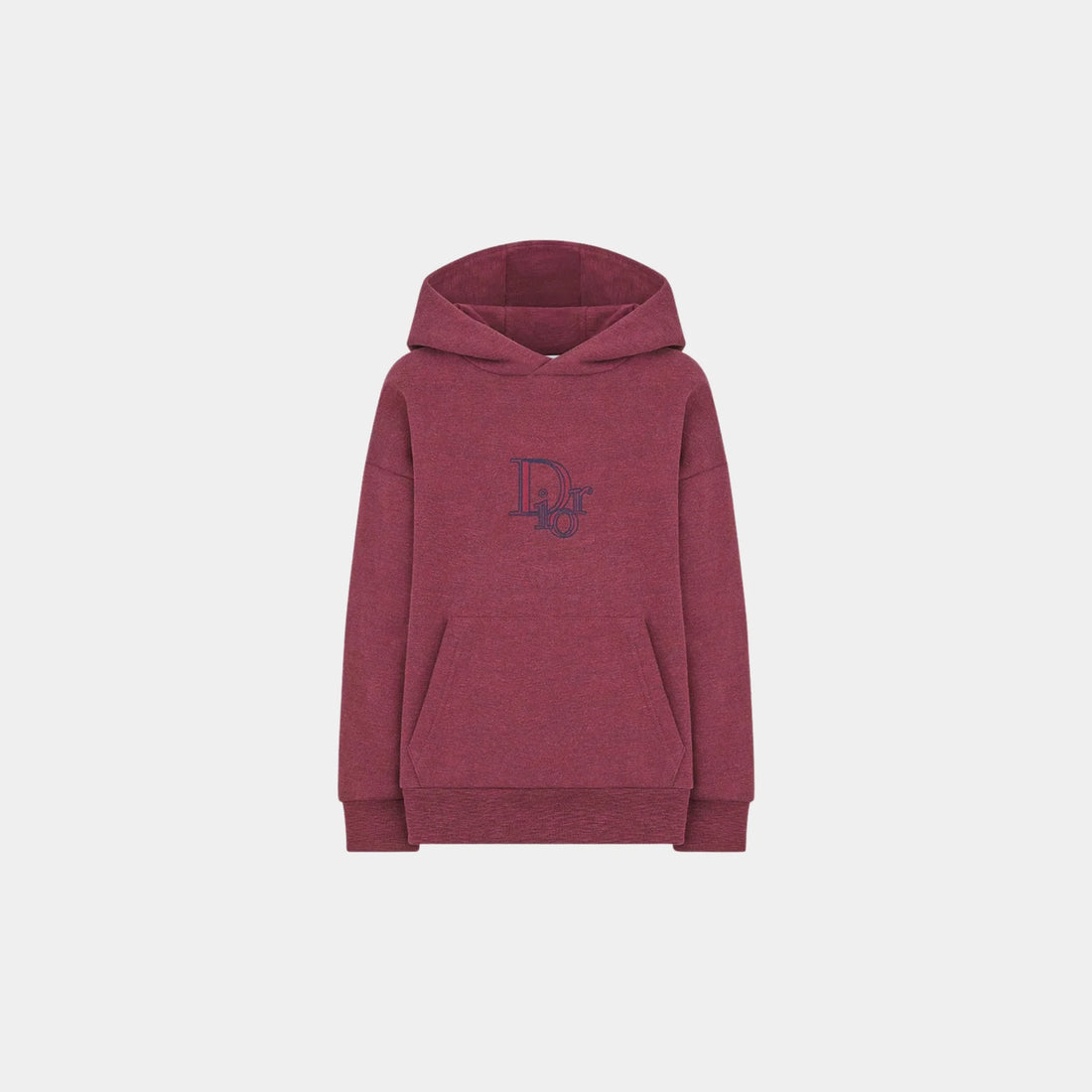 Dior Childrens Hooded Sweatshirt Cotton Fleece, Burgundy, Front