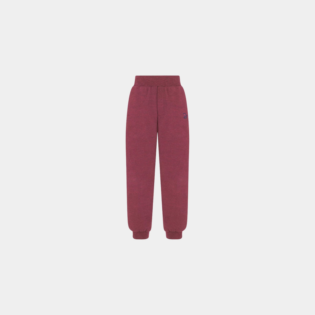 Dior Childrens Jogging Pants Heather Brushed Cotton Fleece, Burgundy, Front