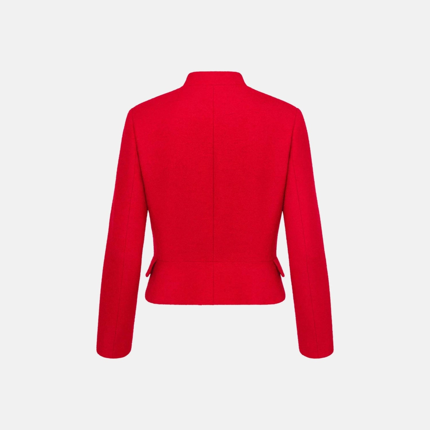 Dior Cropped Jacket Red Wool And Silk, Back