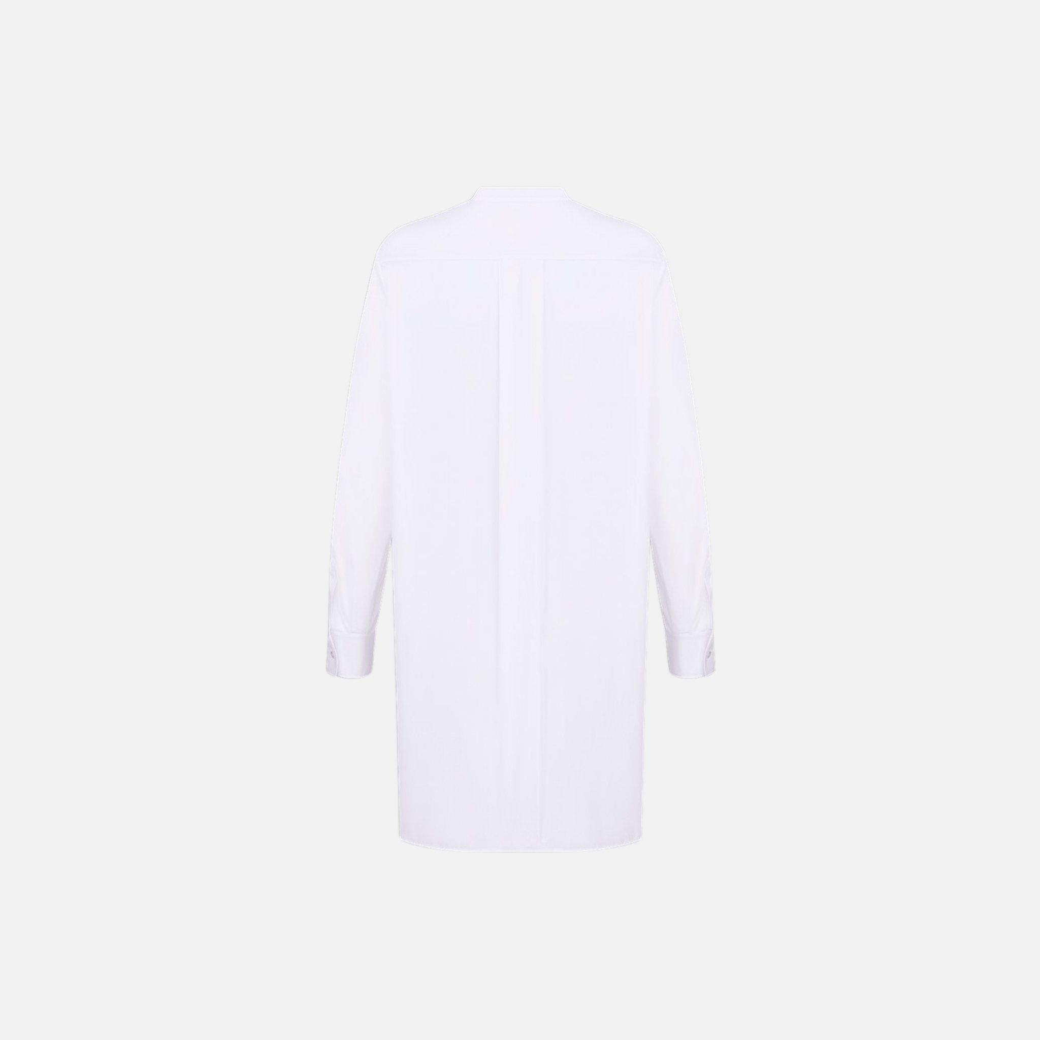 Dior Dioriviera Long Blouse In Cotton Poplin, White, Back