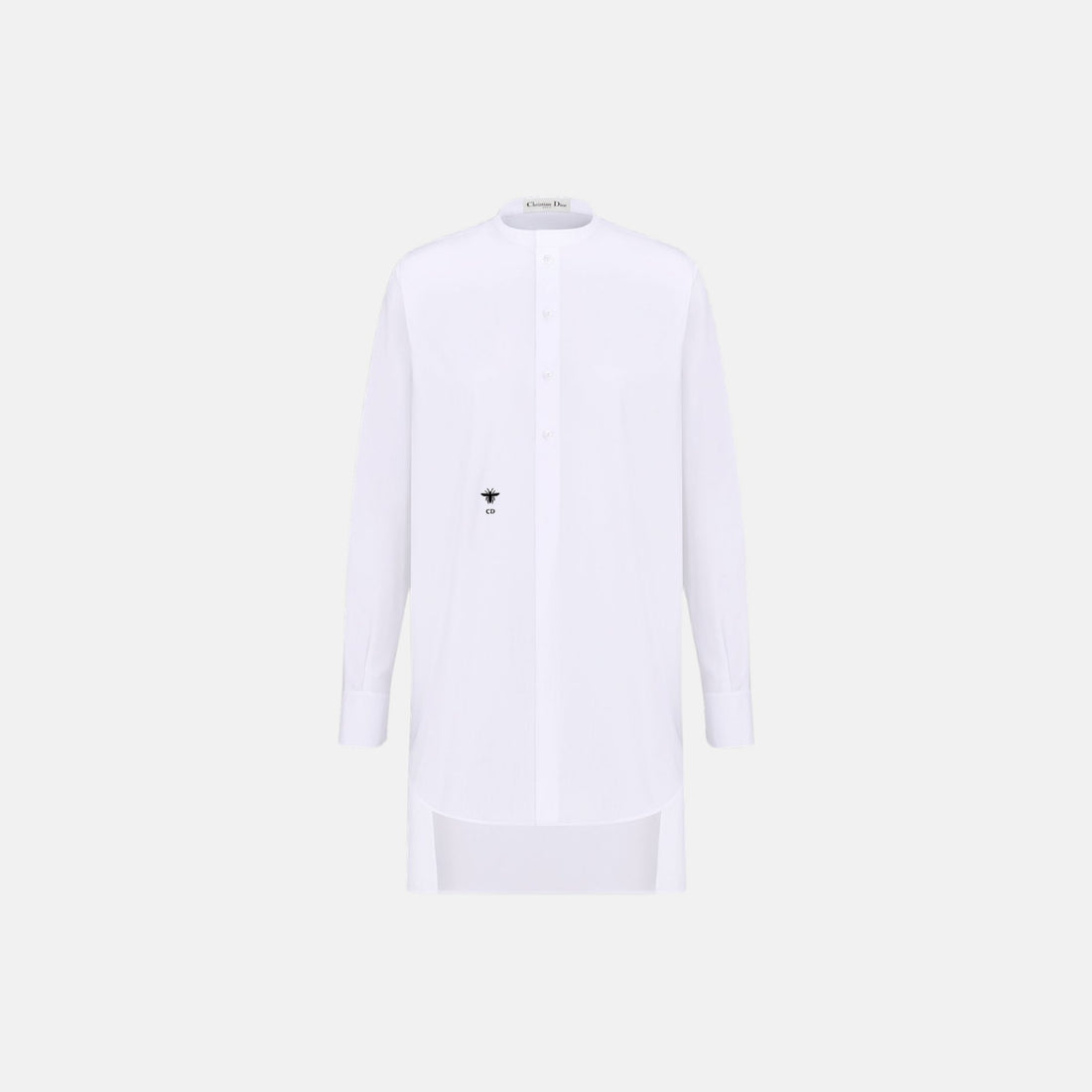 Dior Dioriviera Long Blouse In Cotton Poplin, White, Front