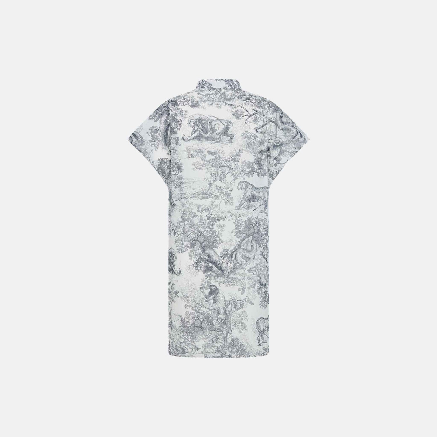 Dior Dioriviera Long Blouse With Cap Sleeves In Toile De Jouy, Back