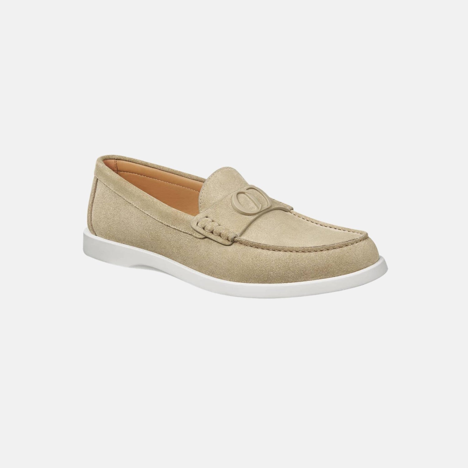 Dior Granville Loafer In Suede, Beige, Front
