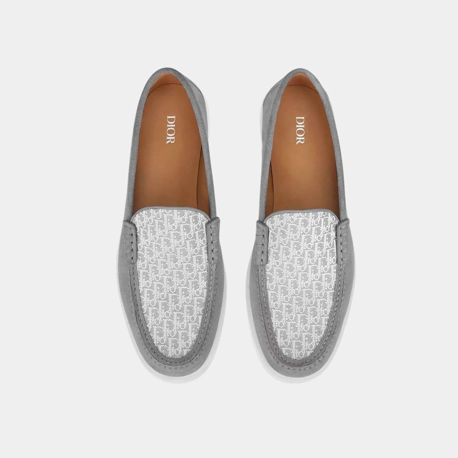 Dior Granville Moccasin Oblique Suede and Jacquard Canvas