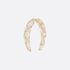 Dior Headband Gold Tone Cannage Lace, Front