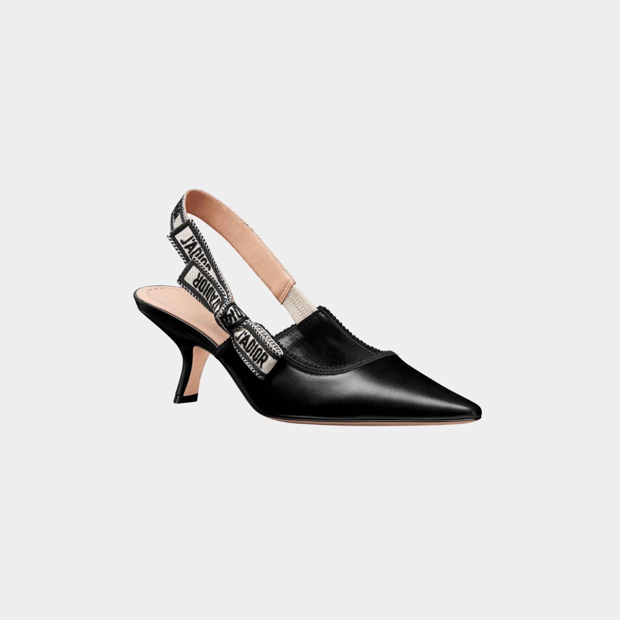 Dior JAdior Slingback Pump Black Calfskin, Front, Side