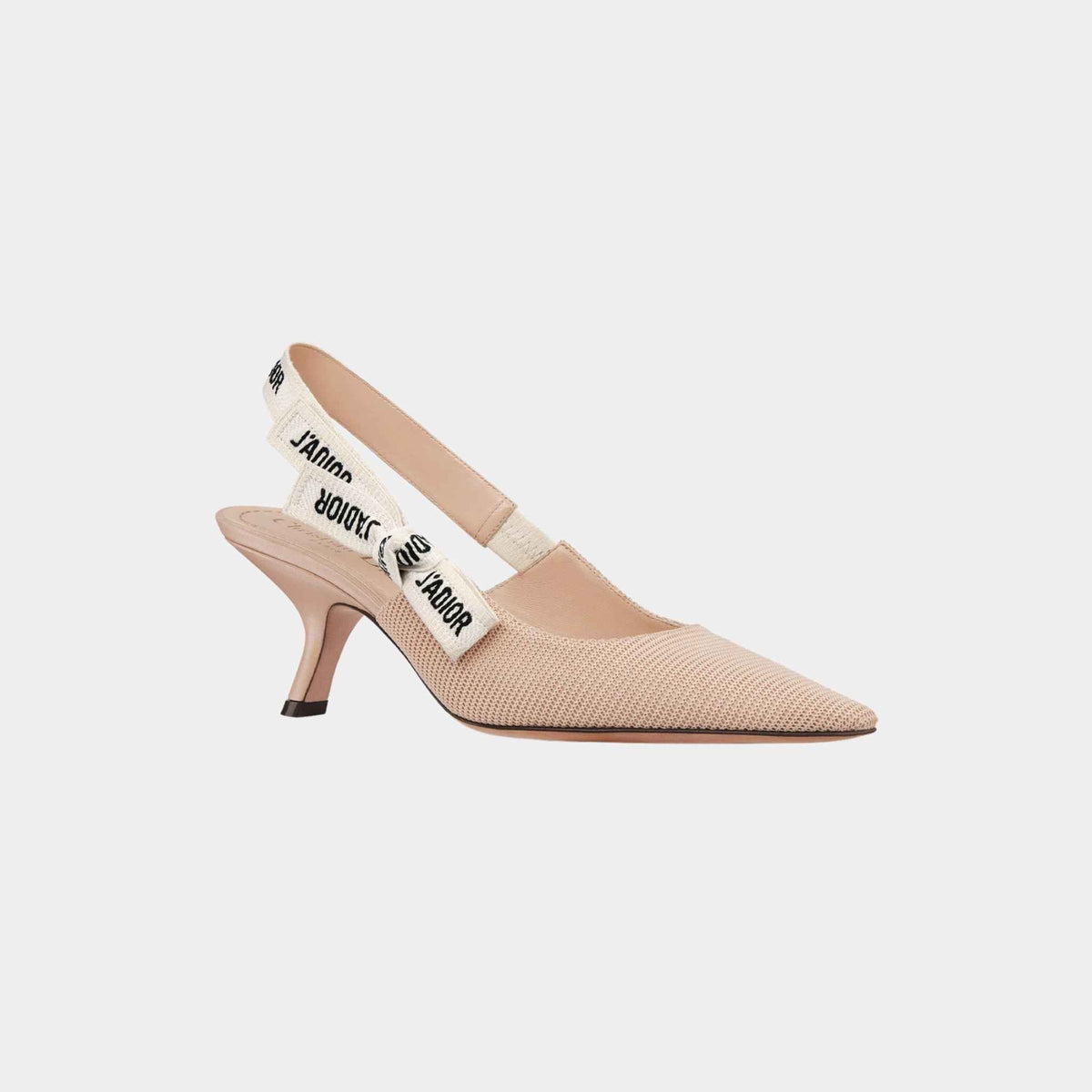 حذاء JAdior Slingback Pump من قماش تقني Nude بكعب 6.5 سم