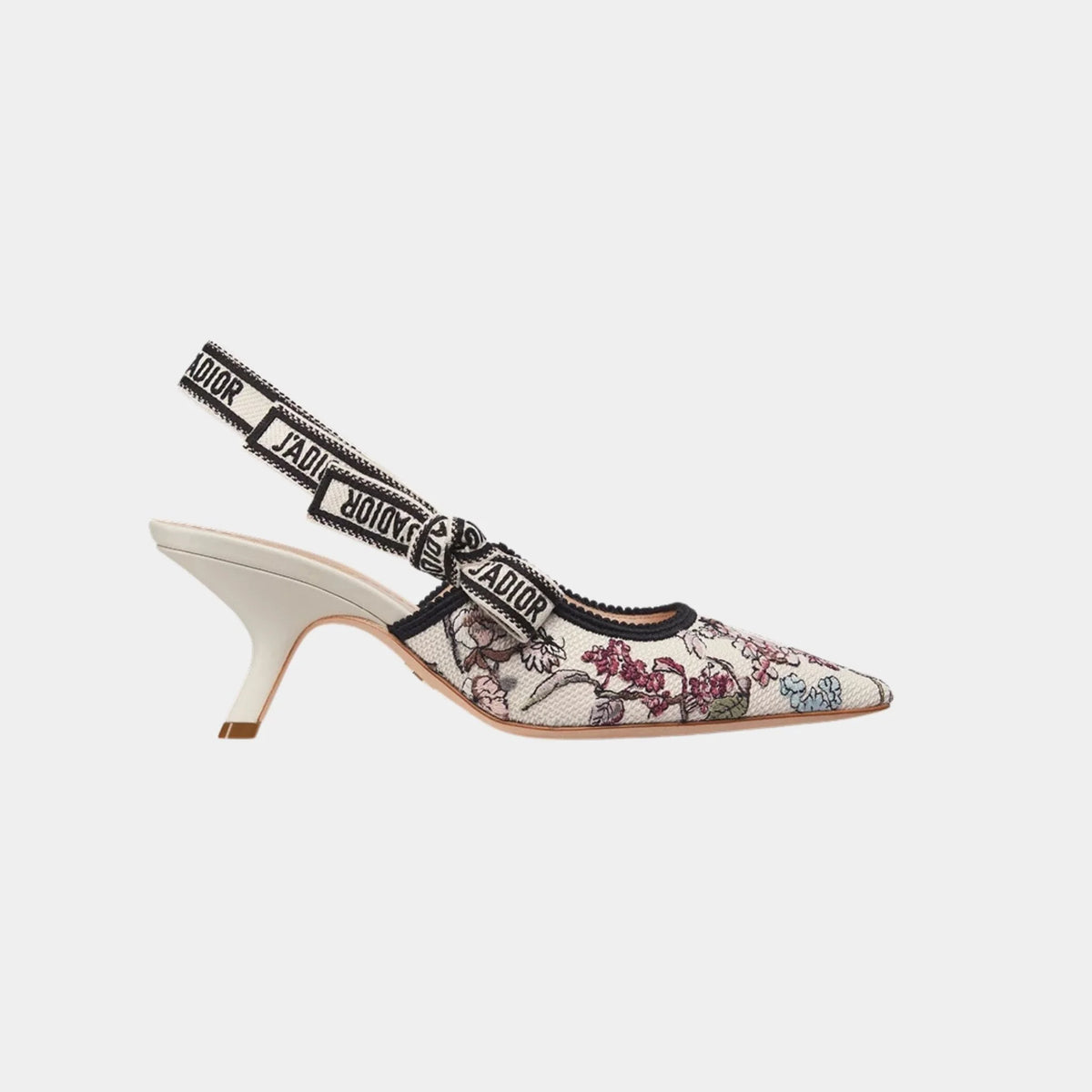 حذاء Pump J’Adior Slingback من قطن مطرز بنقشة Millefiori