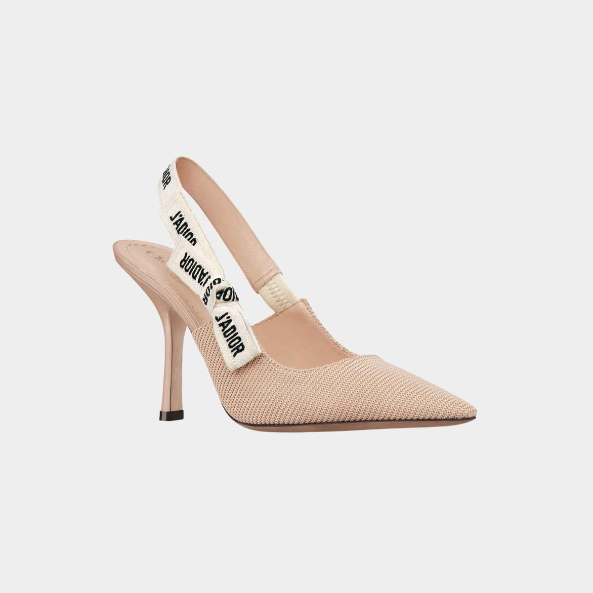 حذاء كعب JAdior Slingback Pump من قماش تقني بلون Nude