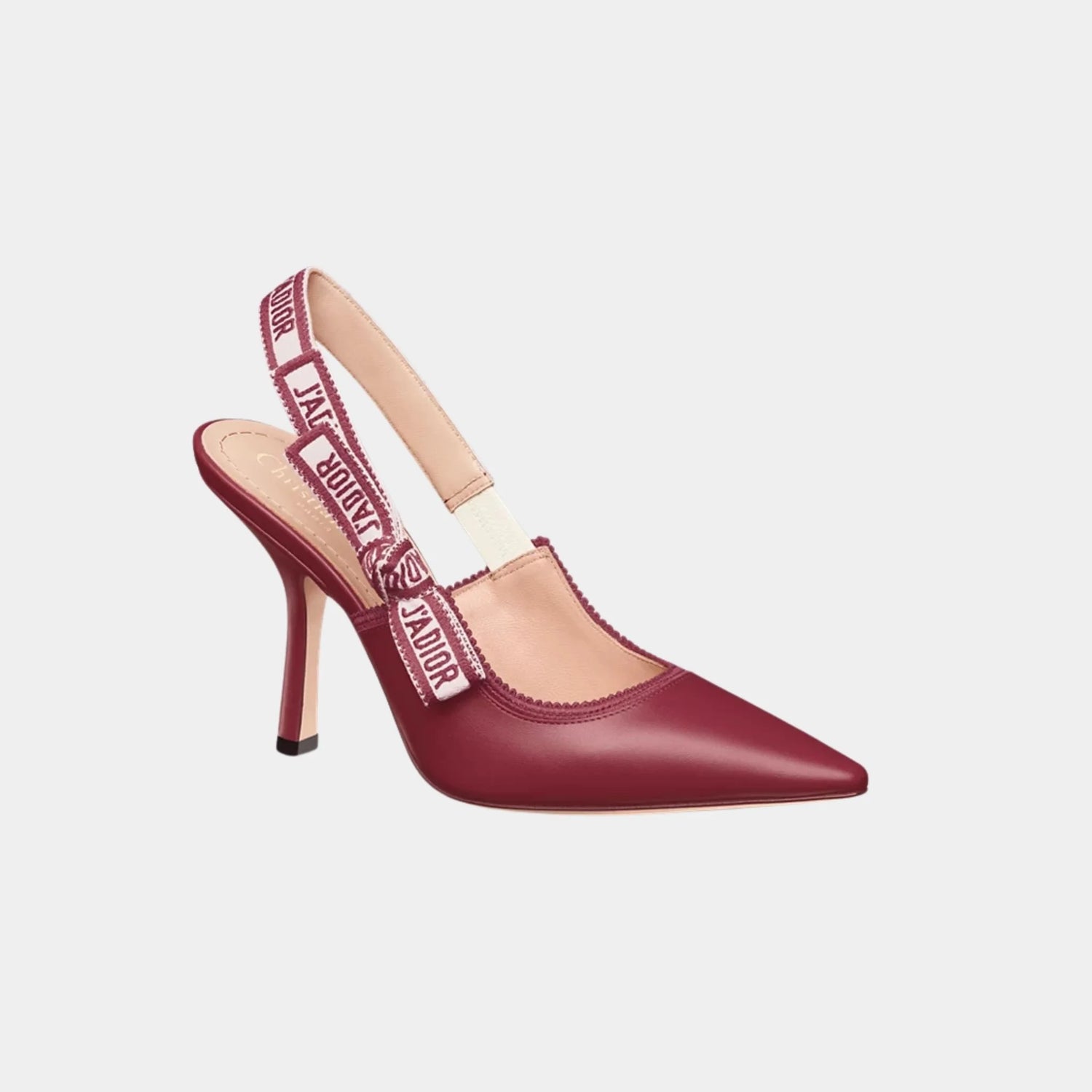 Dior J Adior Slingback Pumps Calfskin, Ruby Red, Front