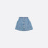 Dior Kids A-Line Skirt Blue Cannage Cotton Denim, Front