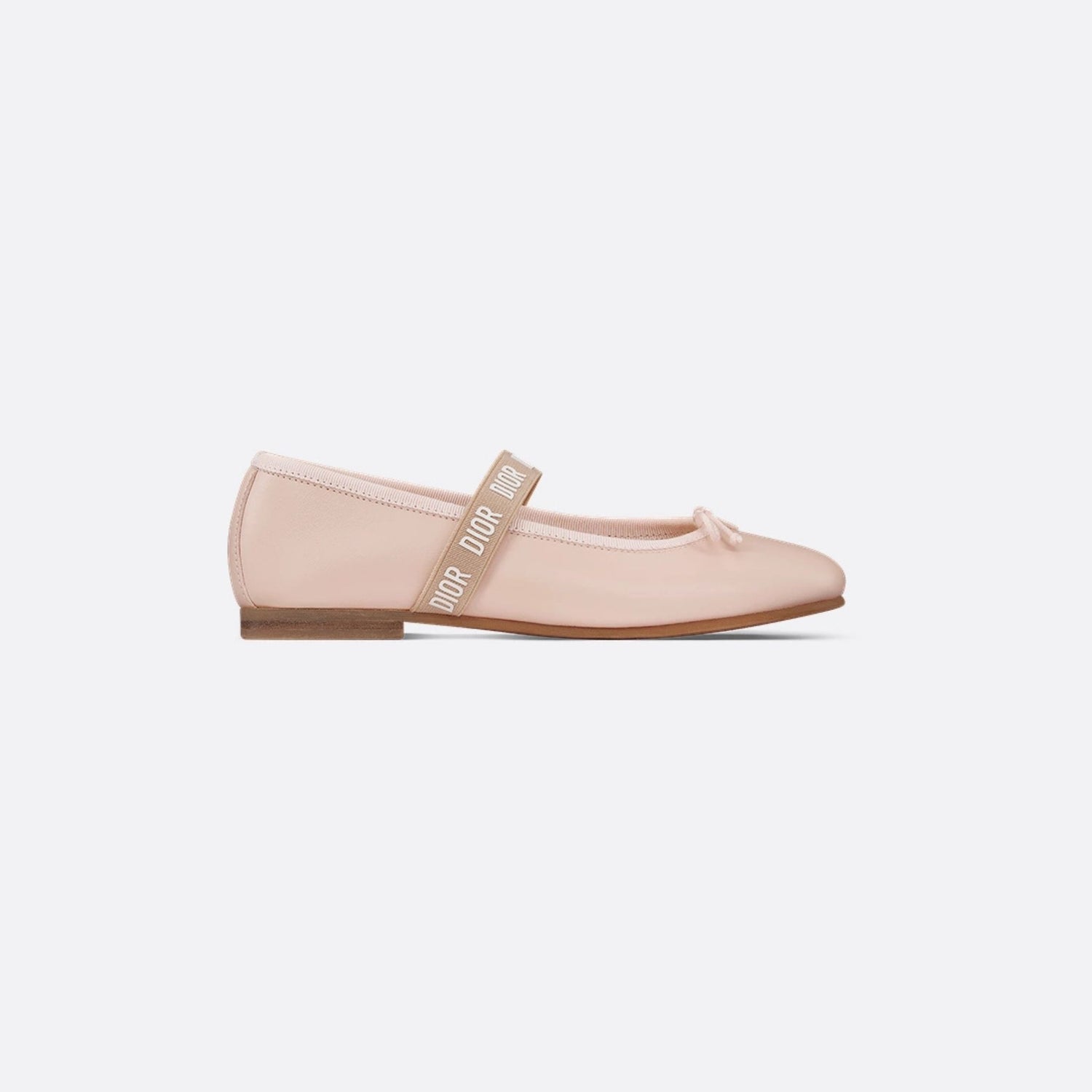 Dior Kids Ballet Flat Calfskin, Pale Pink, Side