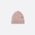 Dior Kids Beanie Antique Pink Gray Cotton Alpaca Wool Mouline Knit, Front View