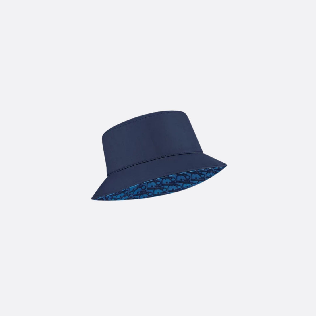 Dior Kids Bucket Hat Navy Blue Dior Oblique Technical Fabric, SideView