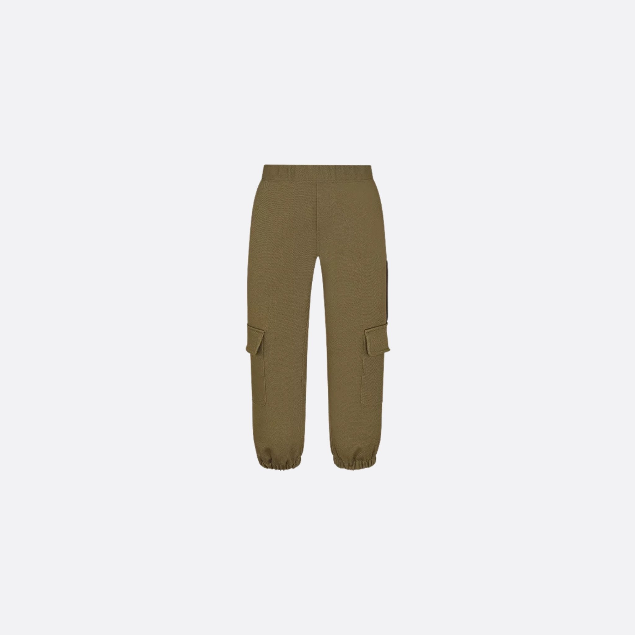 Dior Kids Cargo Pants Khaki Cotton Gabardine, Front