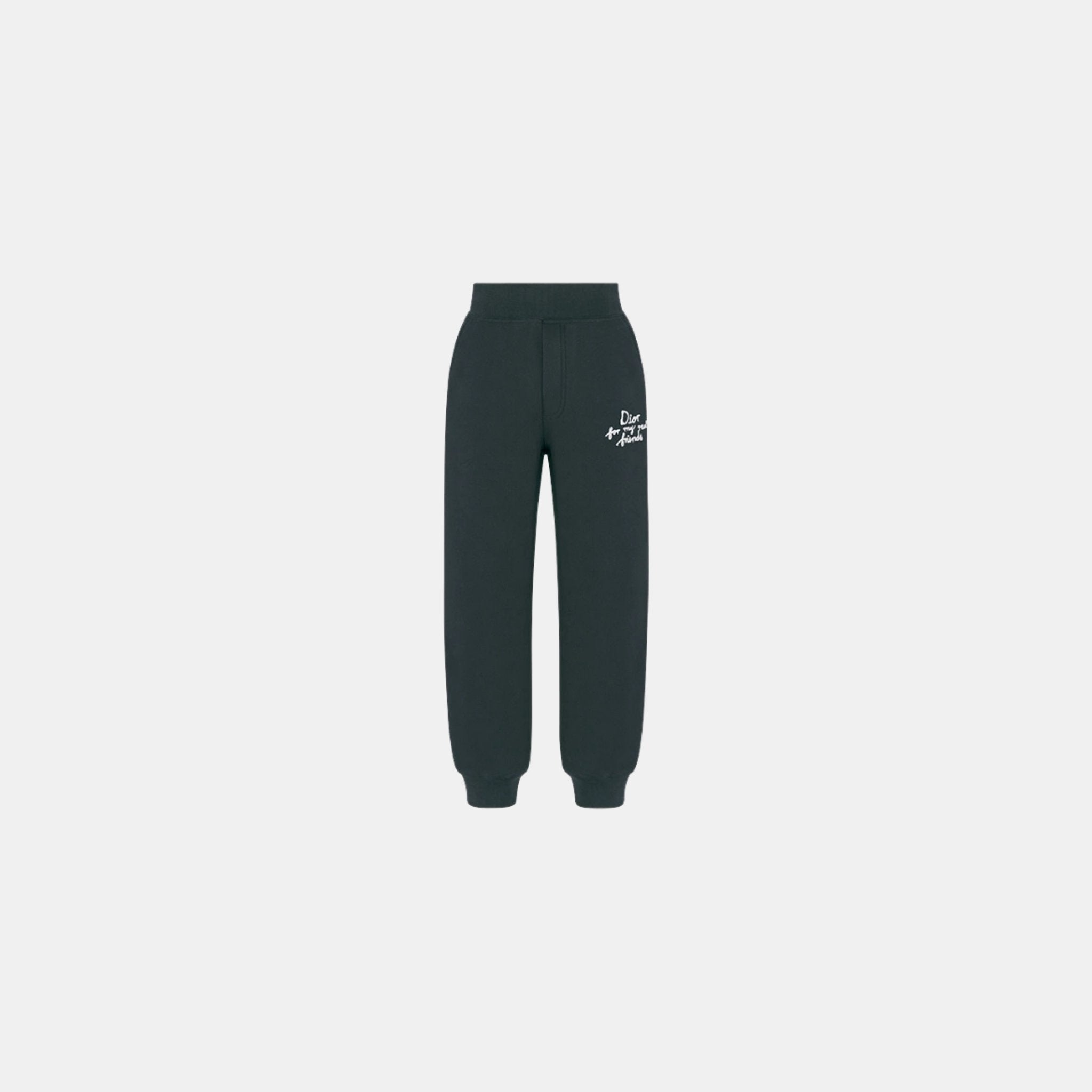 Dior Kids DIOR AND HYLTON NEL Track Pants Navy Blue Cotton Fleece, Front