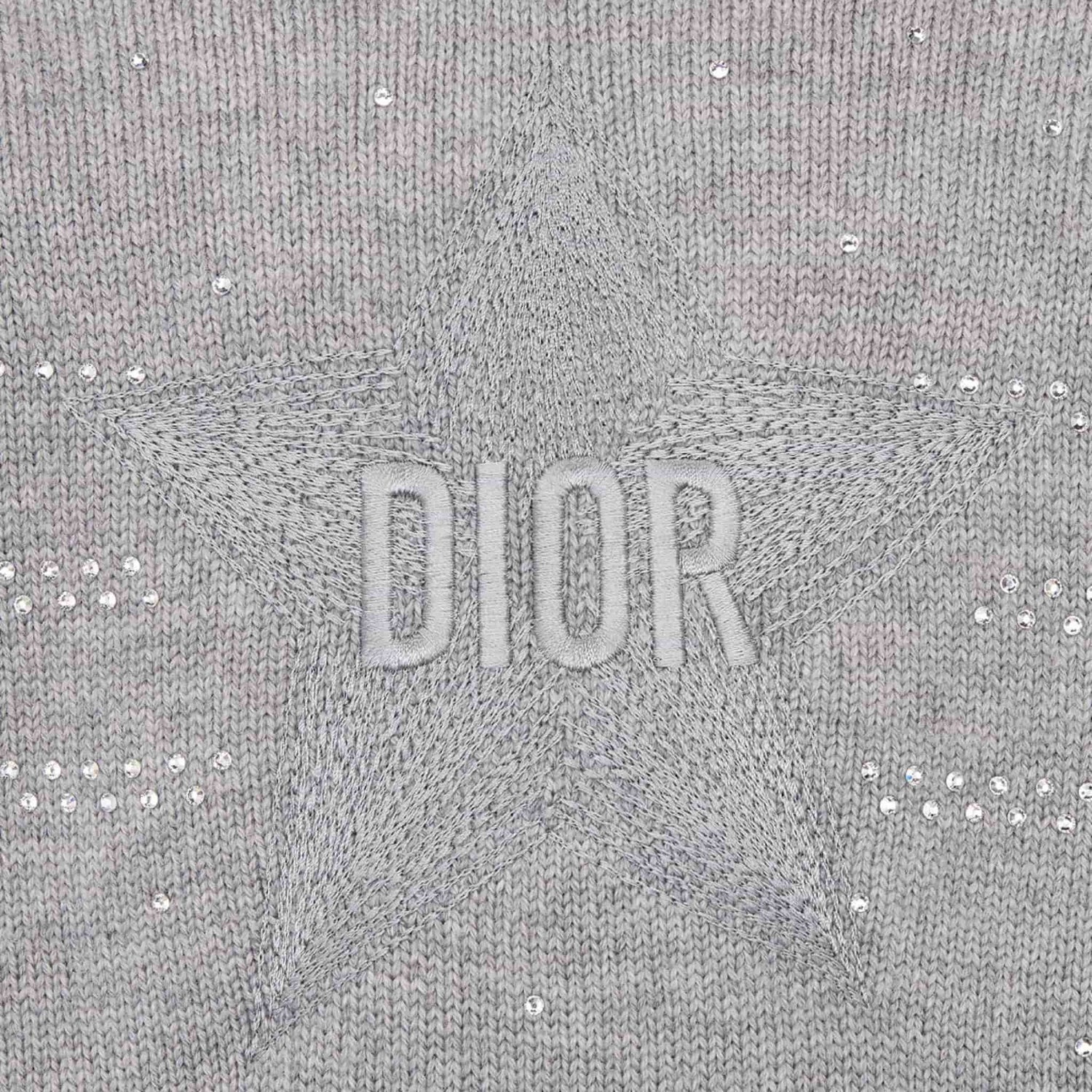 Dior Kids Hooded Sweater Wool Knit, Gray, Logo