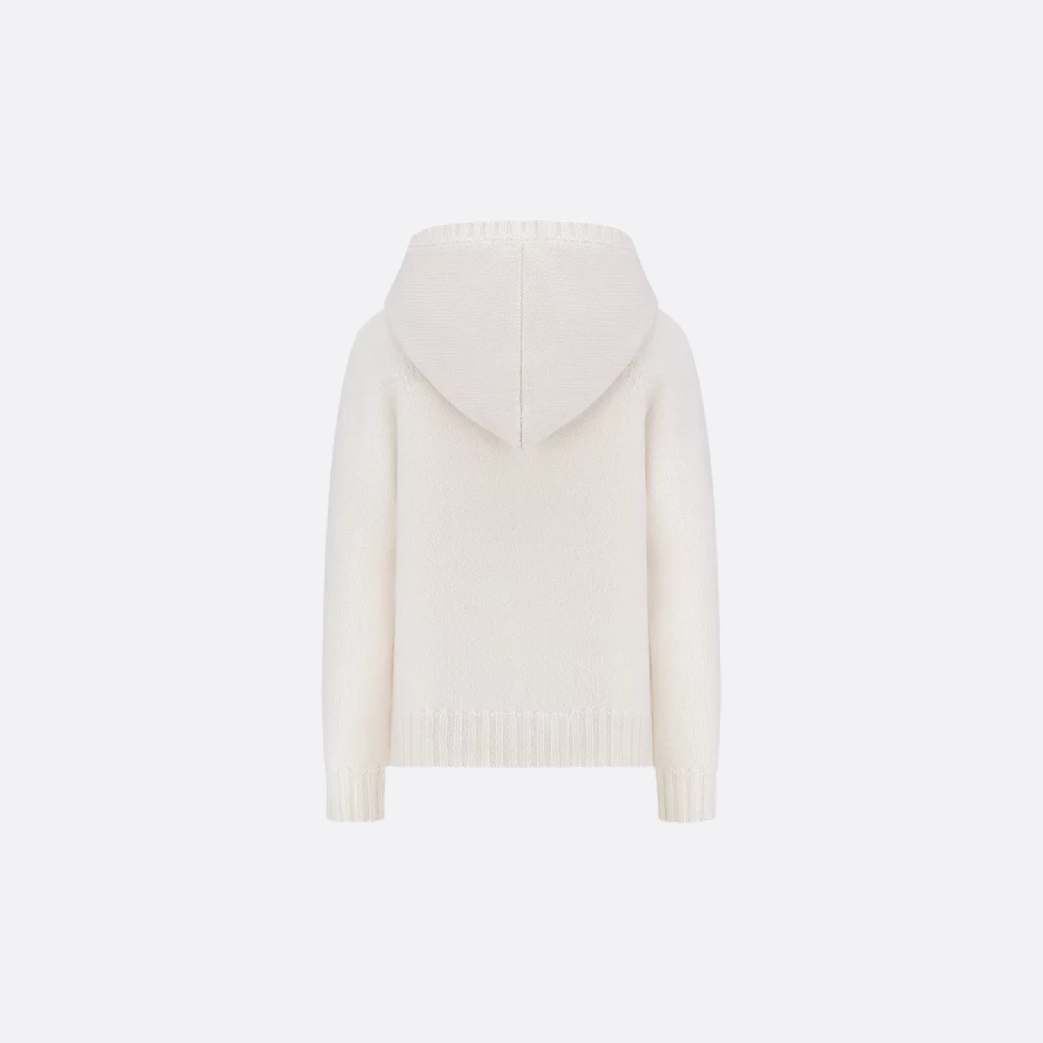 Dior Kids Hooded Sweater Wool Knit, Ivory, Front