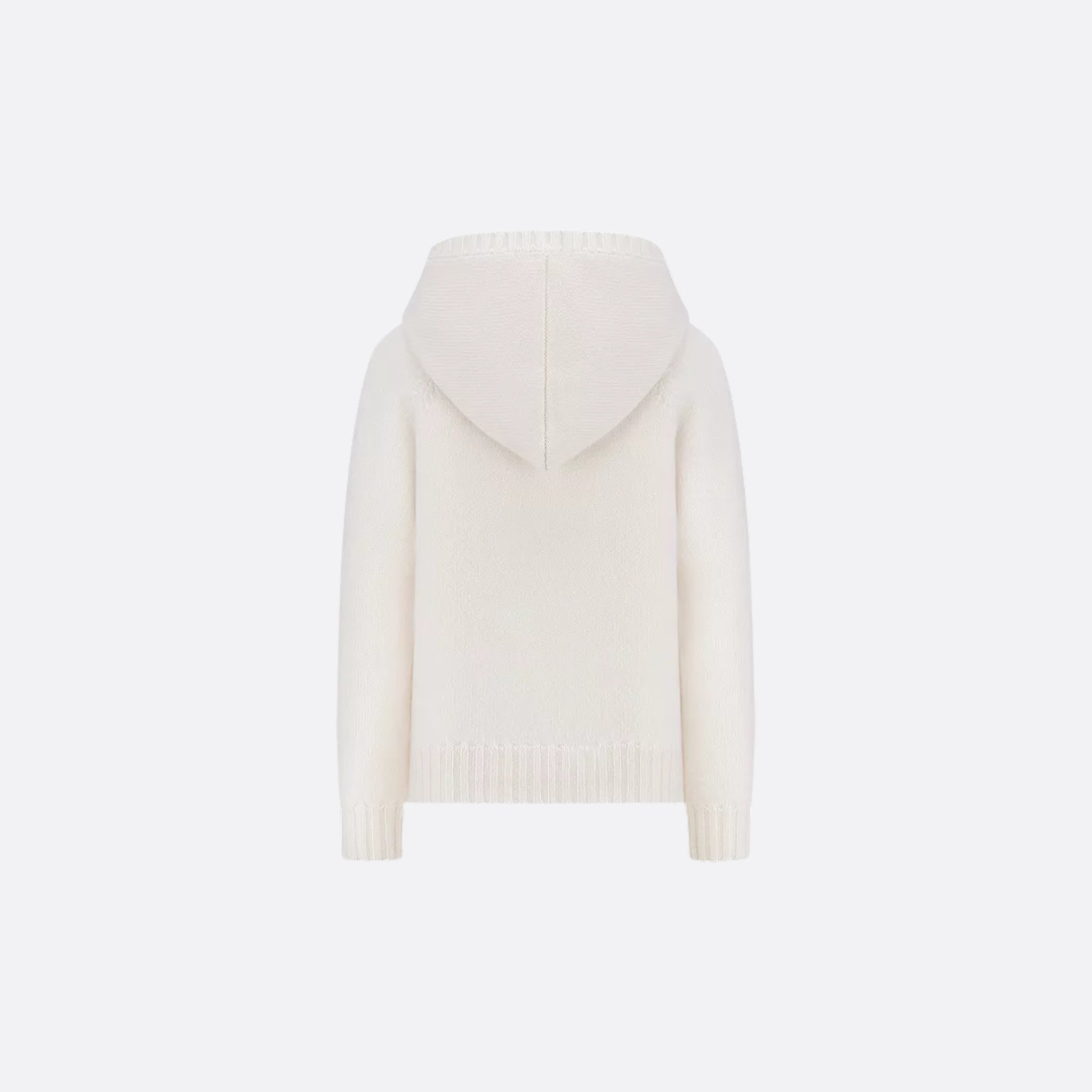 Dior Kids Hooded Sweater Wool Knit, Ivory, Front