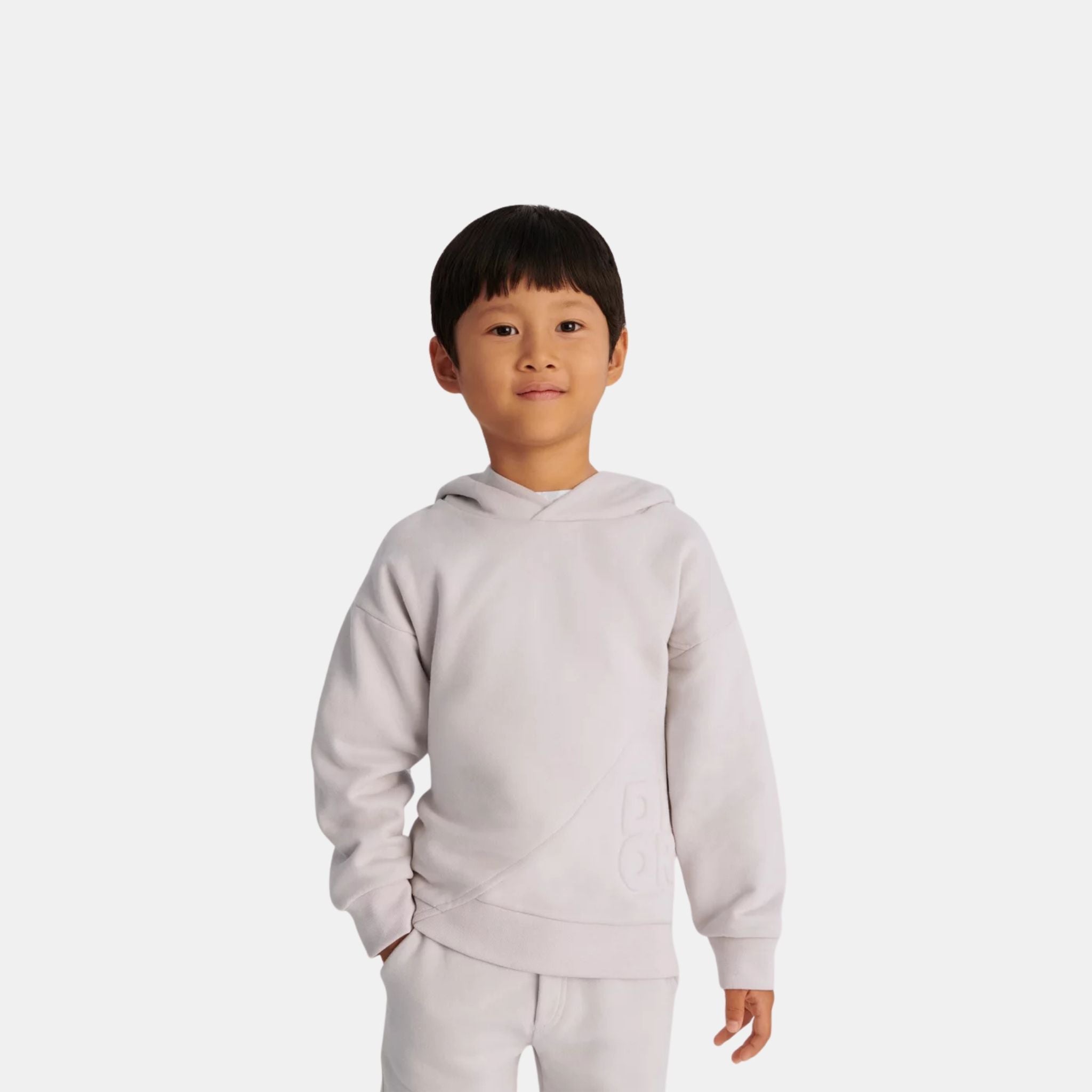 Dior Kids Hooded Sweatshirt Ivory Cotton Fleece, Model