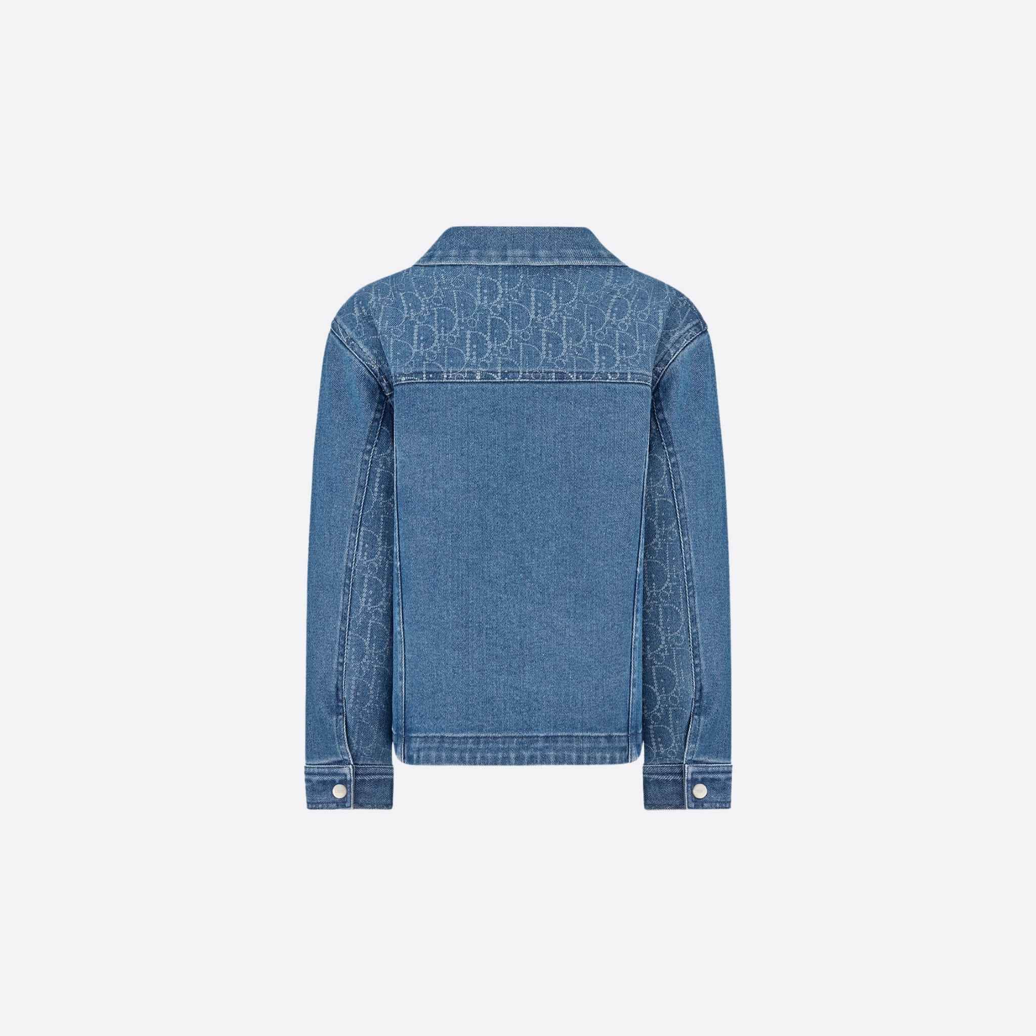 Dior Kids Jacket Blue Cotton Denim, Back