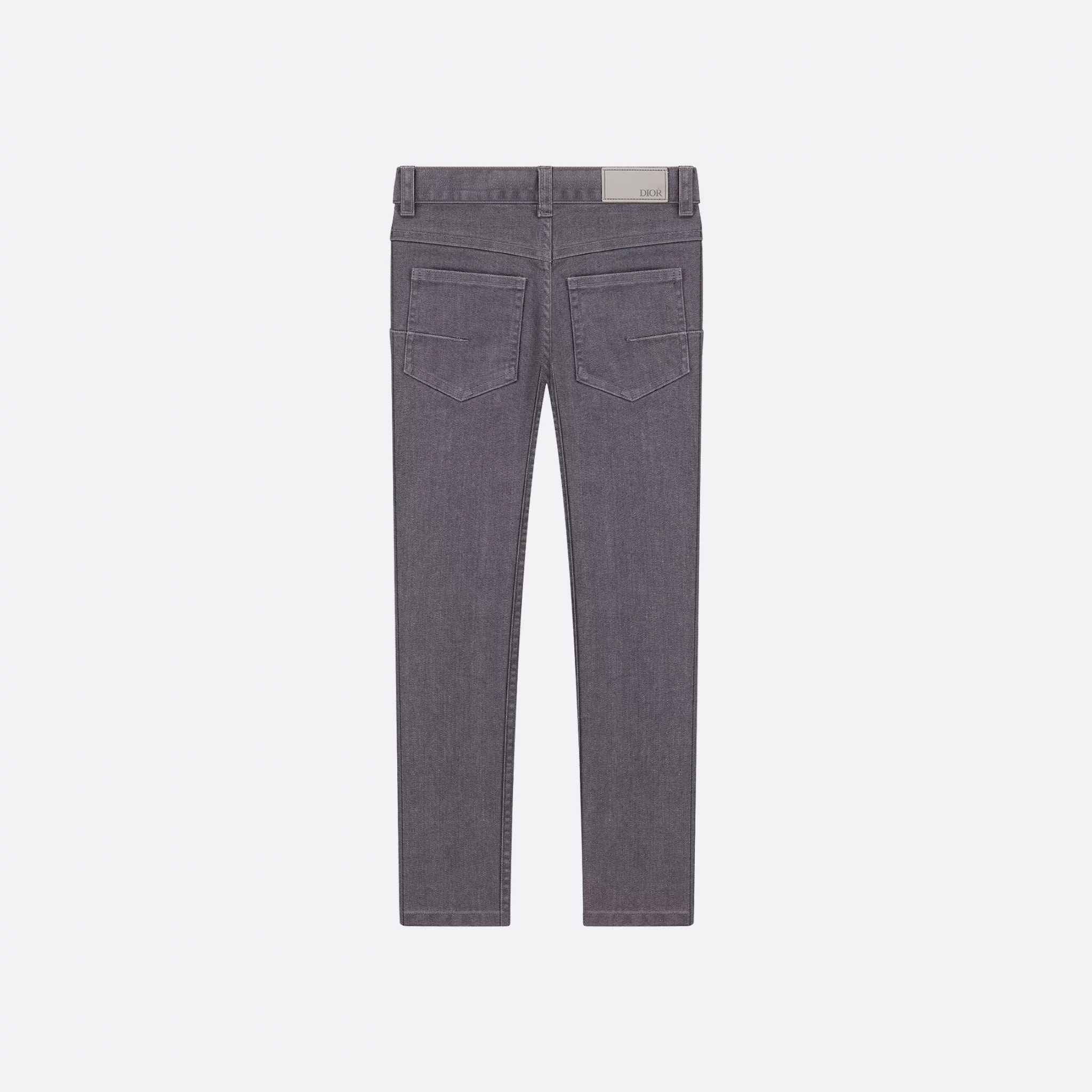 Dior Kids Jeans Gray Cotton Denim, BAck