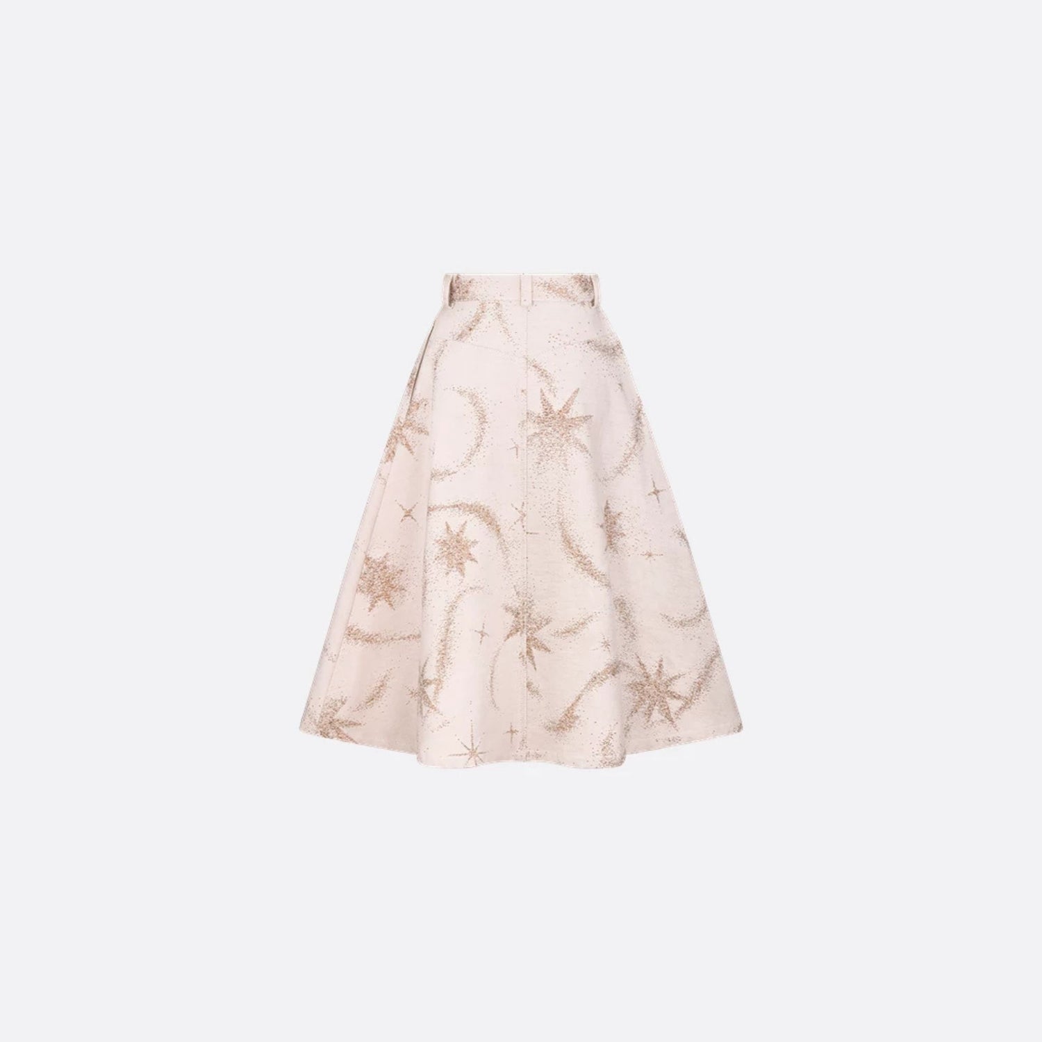 Dior Kids Long Skirt Pale Pink Cotton Copper Jacquard Motif, Back View