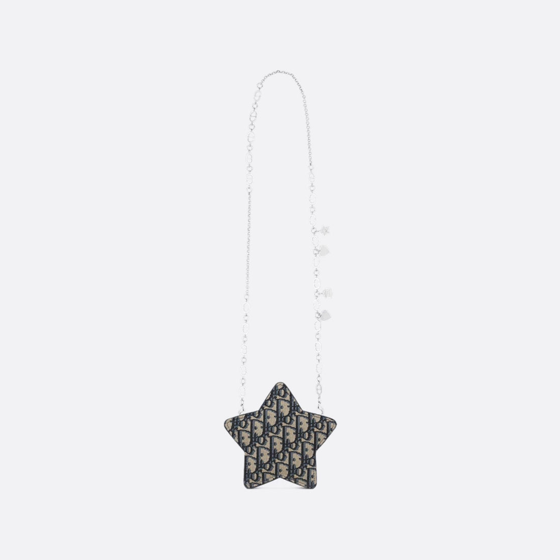 حقيبة Dior Kids Mini Star باللونين البيج والأزرق بنقشة Dior Oblique Jacquard، من الخلف