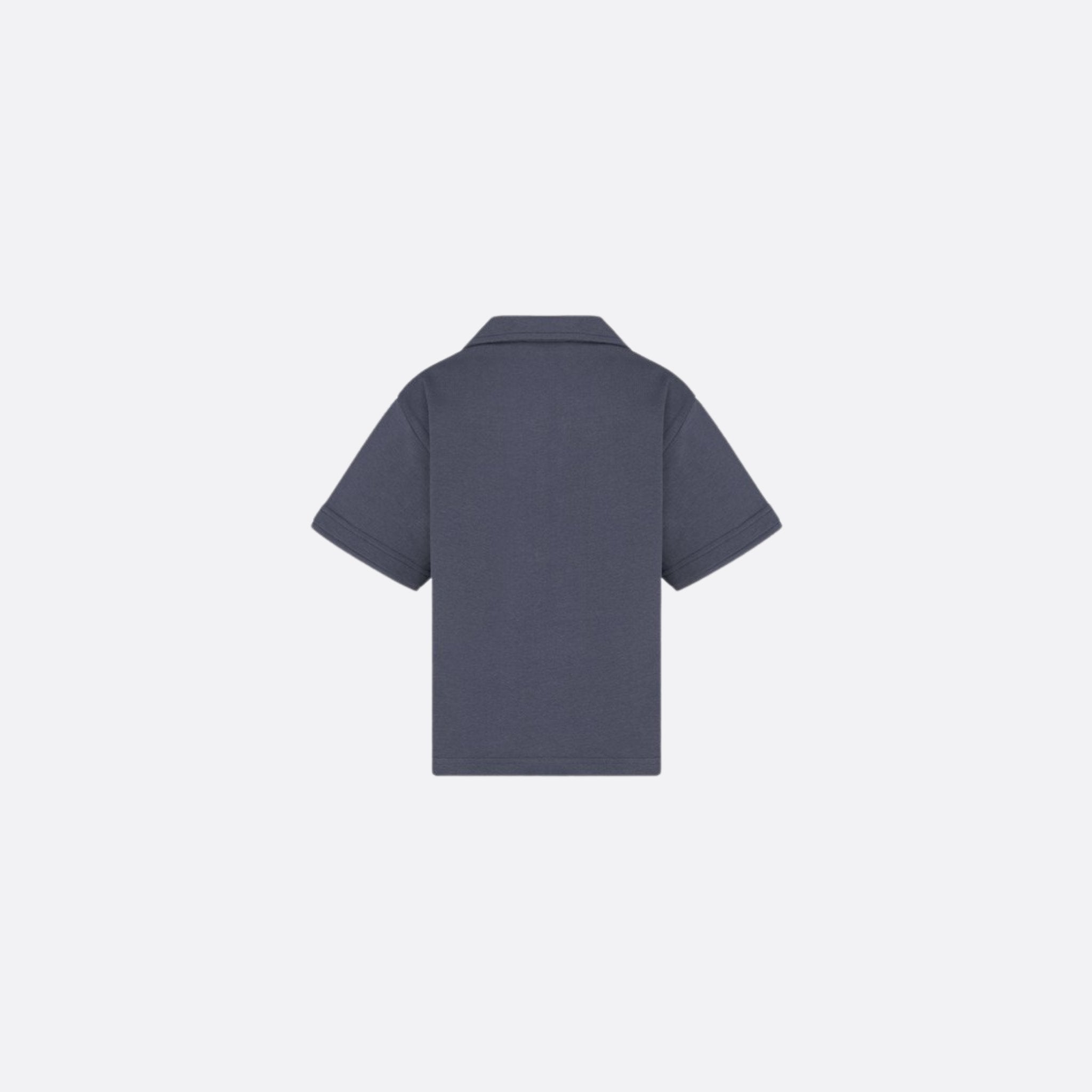 Dior Kids Polo Shirt Navy Blue Cotton Jersey, Back