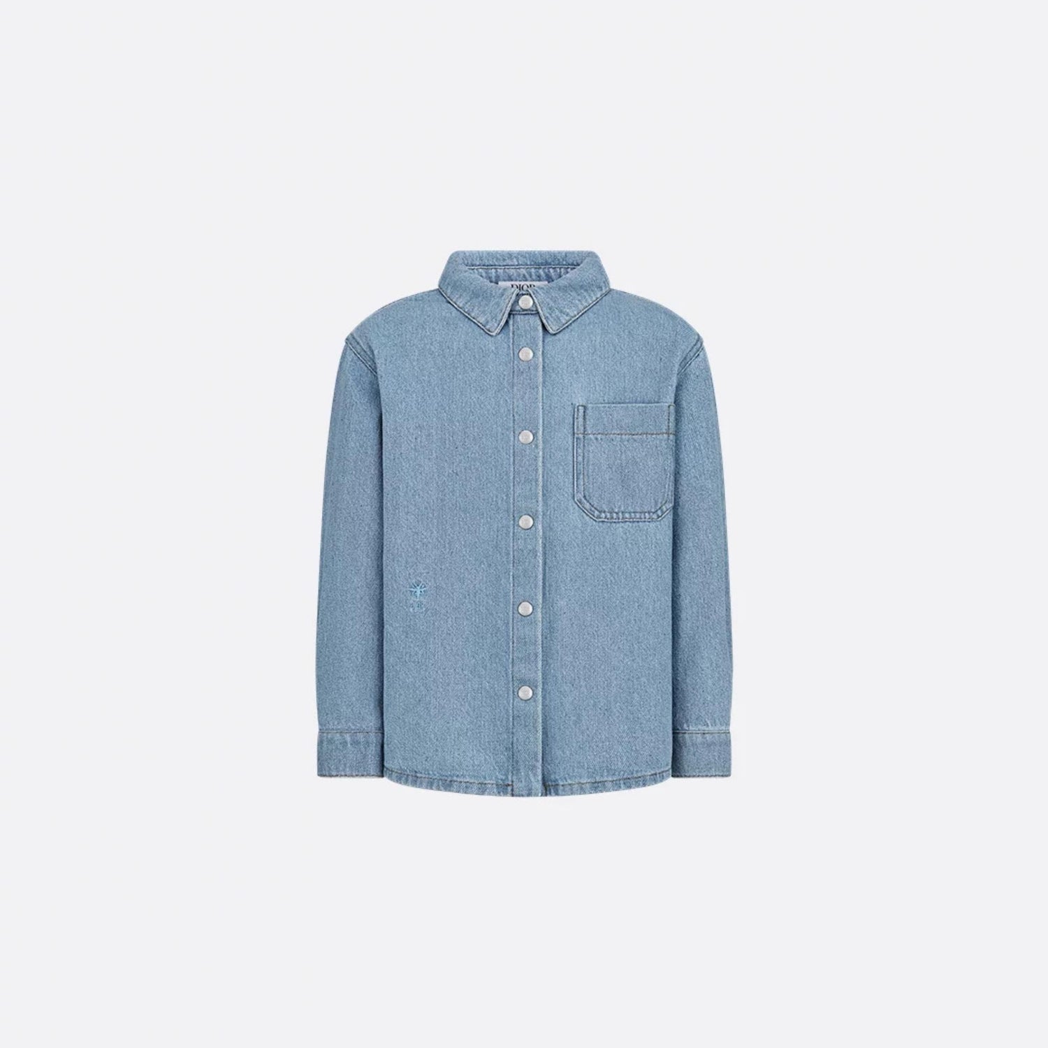 Dior Kids Shirt Blue Cotton Denim, Font