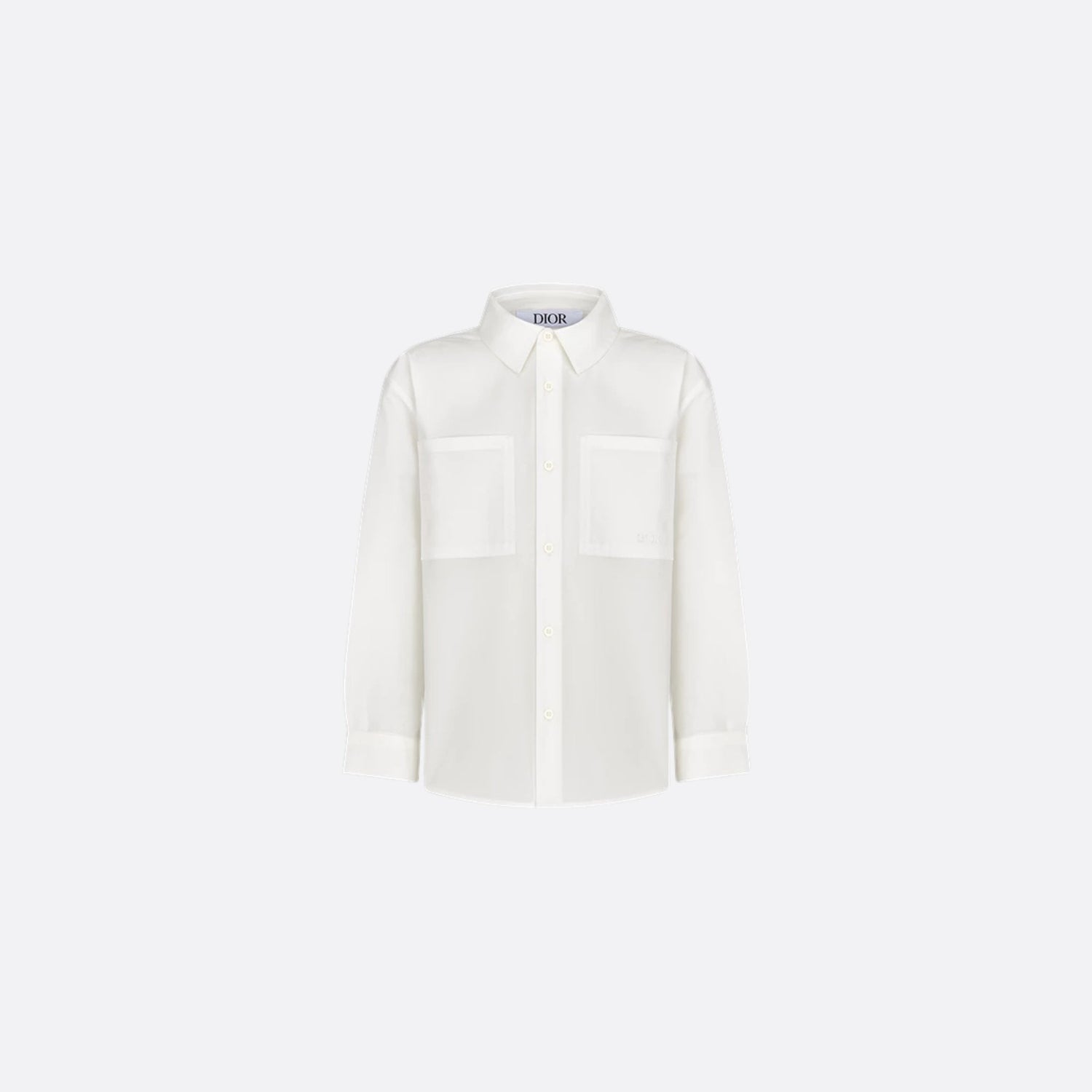 Dior Kids Shirt Ivory Cotton Poplin, Front