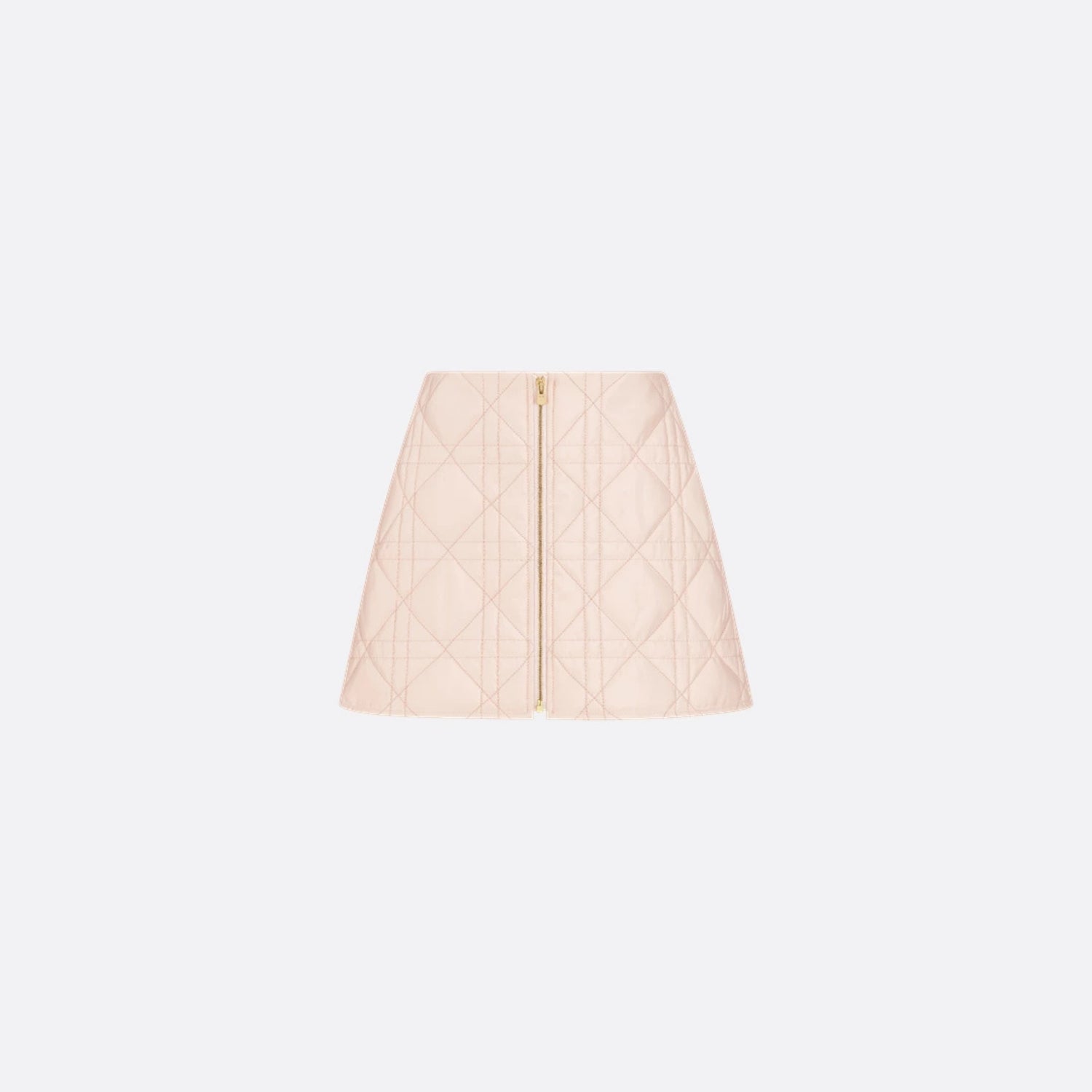 Dior Kids Short Skirt Pale Pink Cannage Satin Finish Technical Fabric, Front View