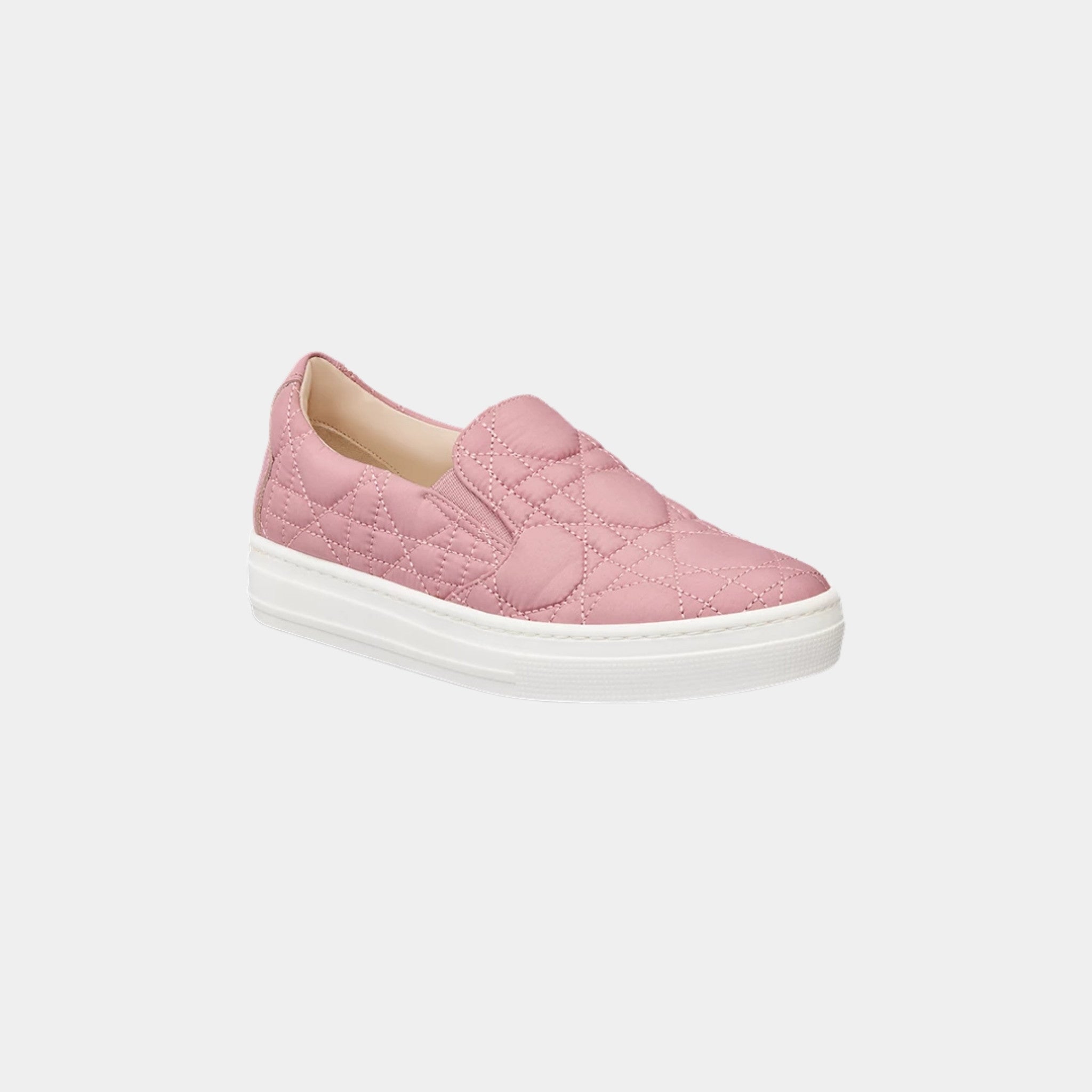 Dior Kids Slip-On Sneaker Antique Pink Cannage Technical Fabric, Front