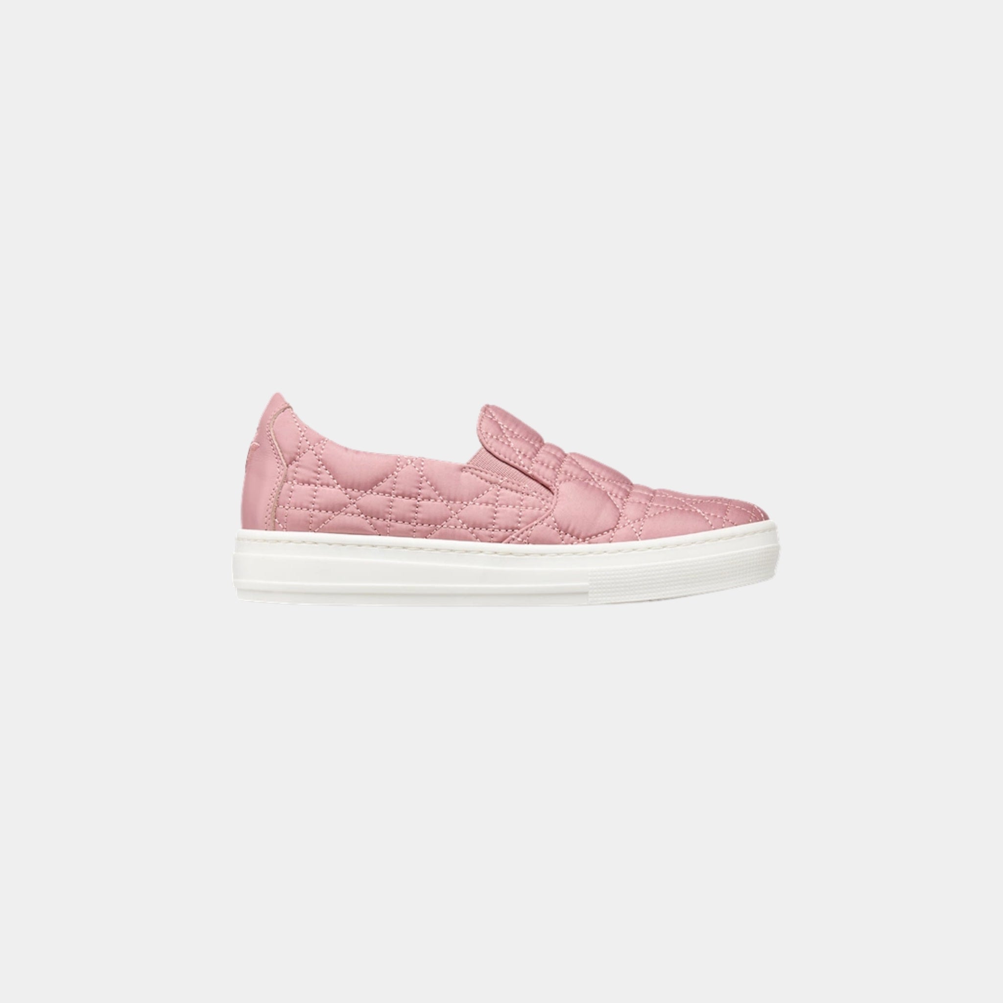 Dior Kids Slip-On Sneaker Antique Pink Cannage Technical Fabric, Side