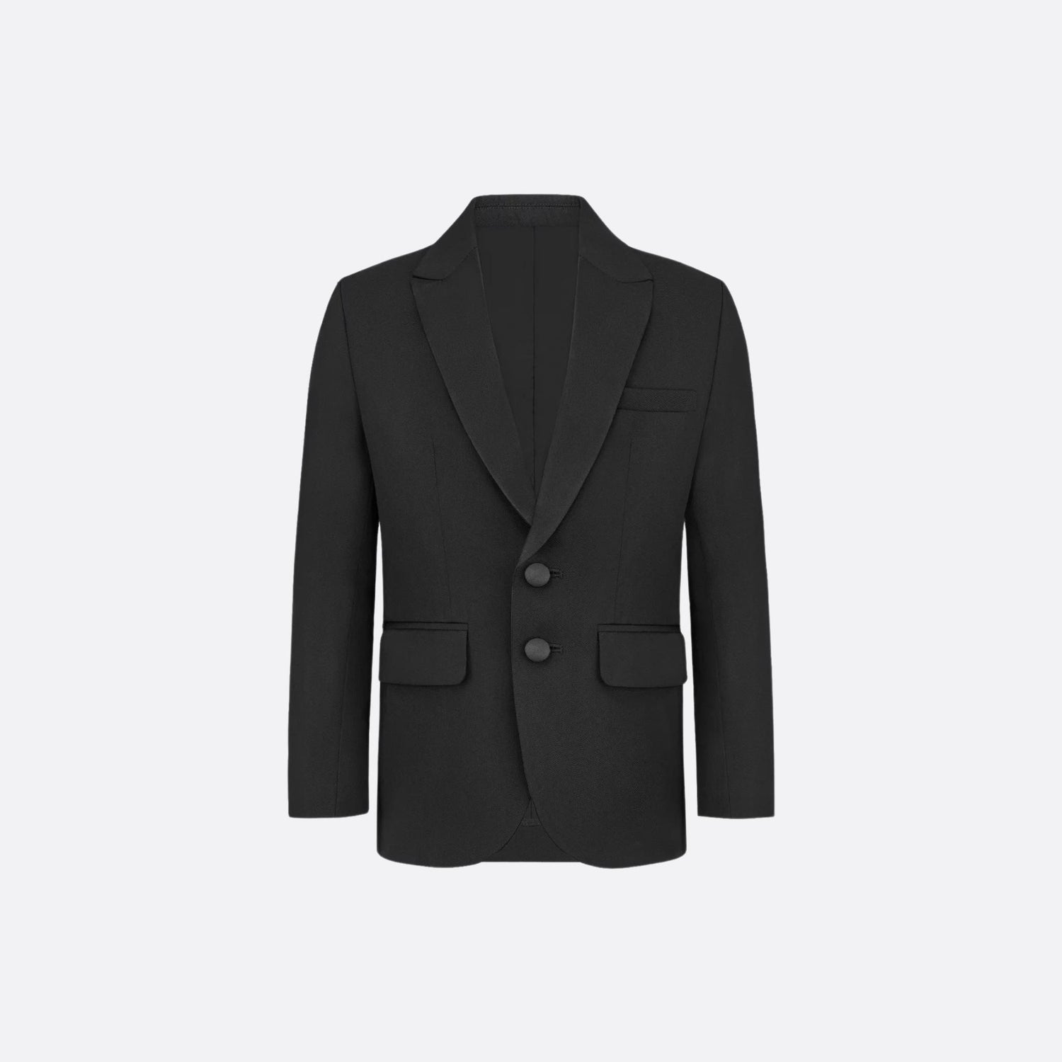 Dior Kids Suit Jacket Black Wool and Silk Gabardine, Front