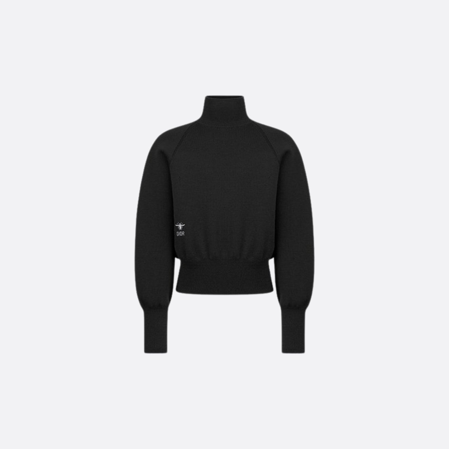 Dior Kids Sweater Black Wool Knit, Front View