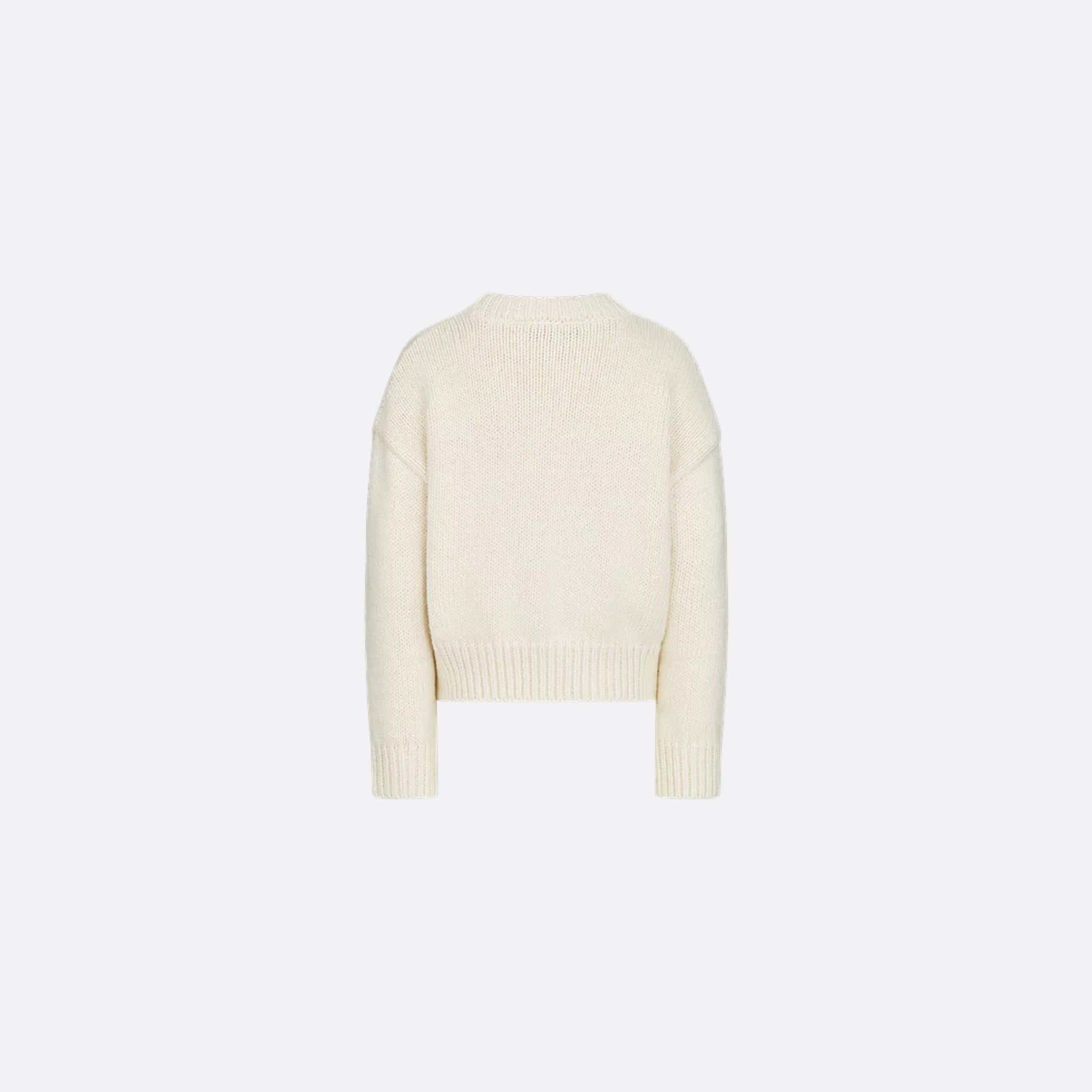 Dior Kids Sweater Ivory Cotton Knit, Back View