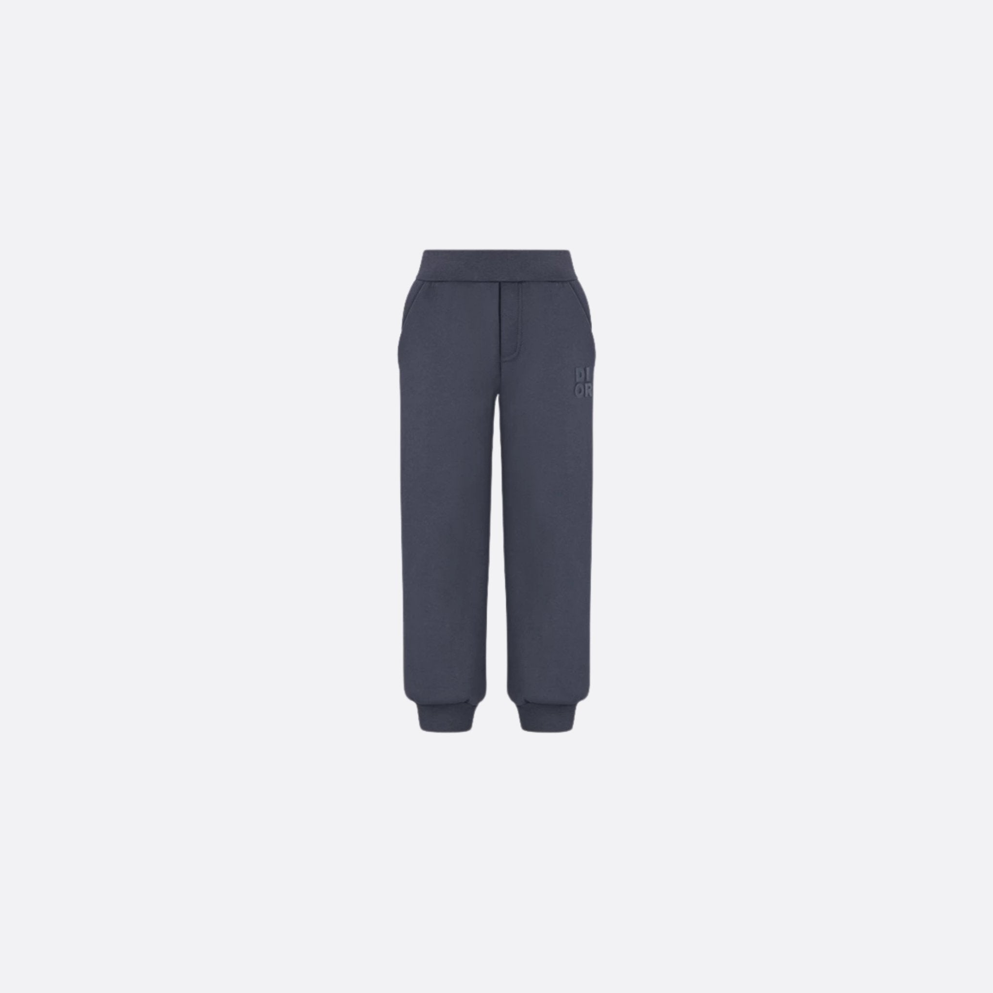 Dior Kids Track Pants Navy Blue Cotton Fleece, Front