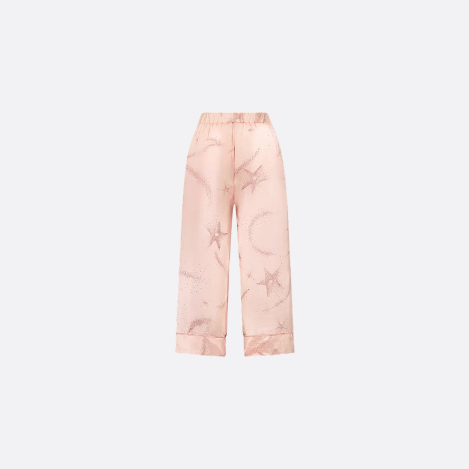 Dior Kids Wide-Leg Pants Pale Pink Satin-Finish Voile Constellation, Back View