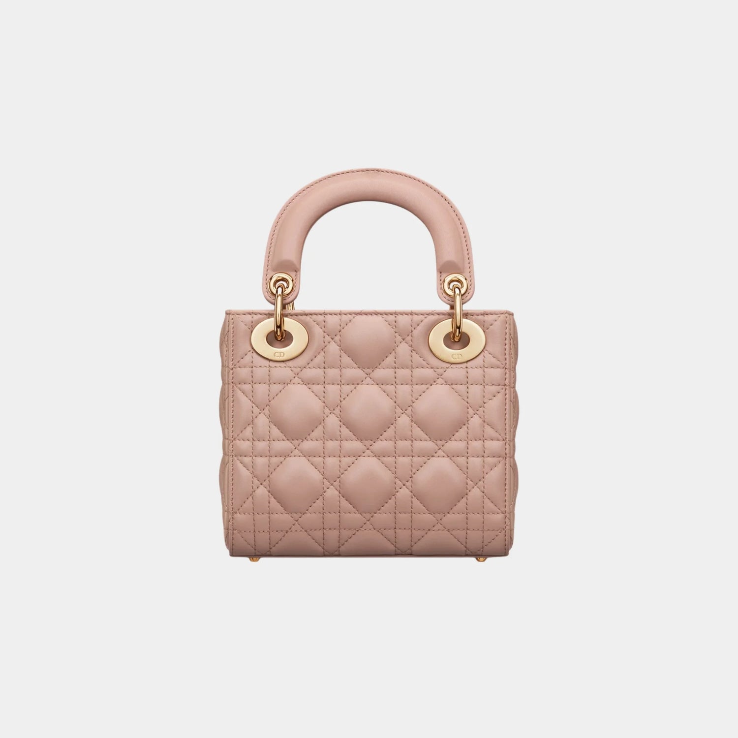 Lady Dior Mini Bag Cannage Lambskin, Blush, Back