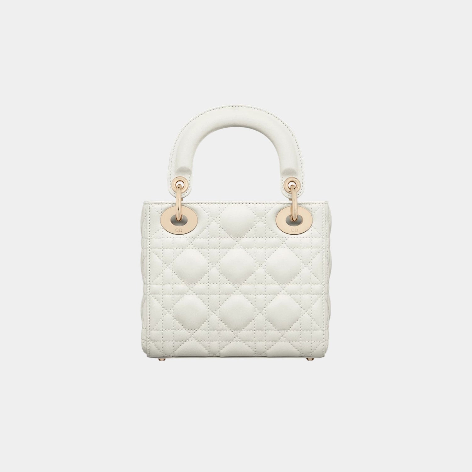 Lady Dior Mini Bag Cannage Lambskin, Latte, Back