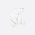 Dior Large Bear Stuffed Toy White Faux Fur, Outside, Front