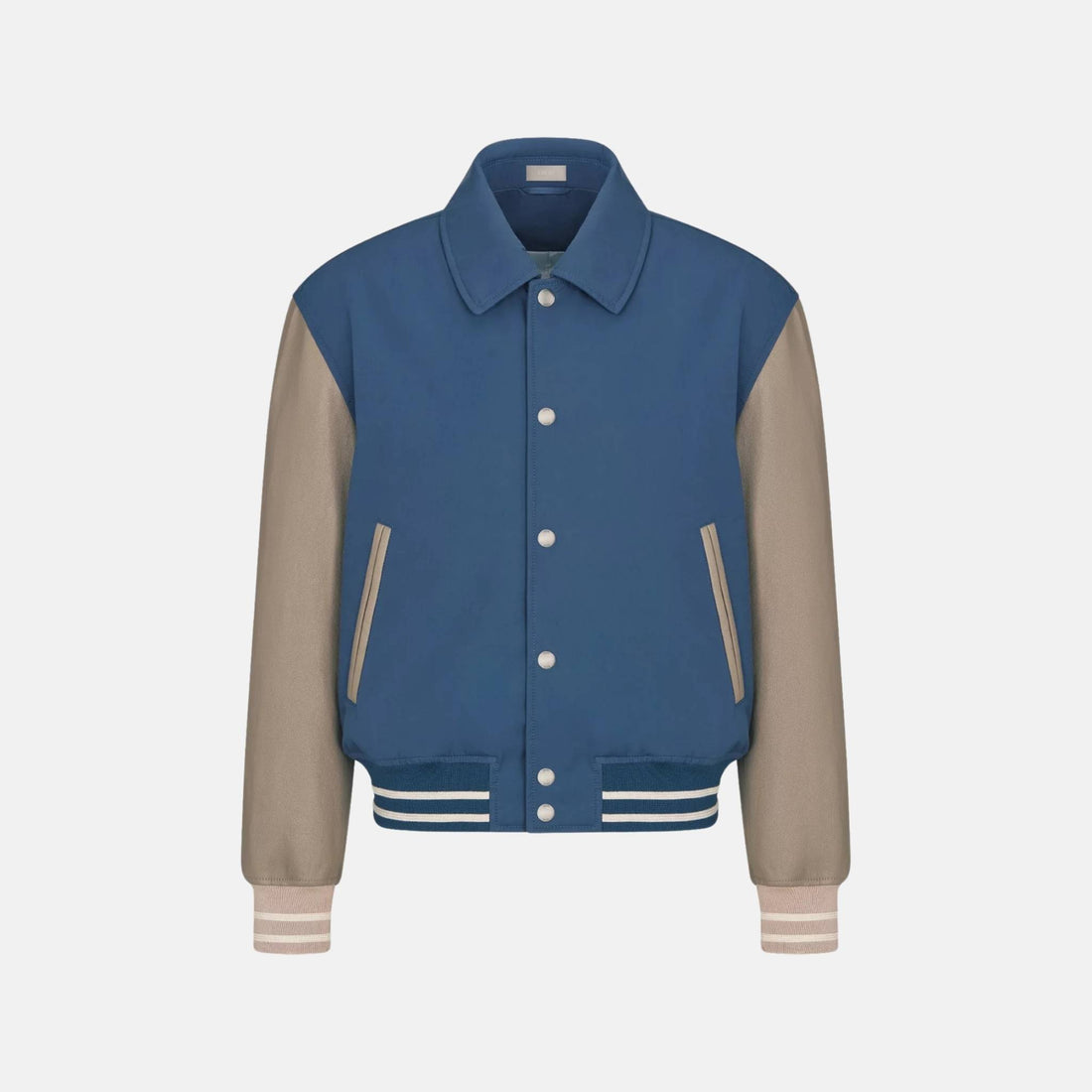 Dior Lily Of The Valley Varsity Jacket In Cotton Twill And Lambskin, Front