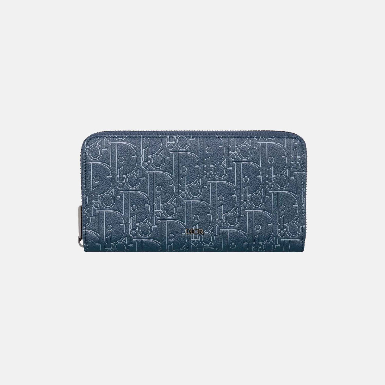 Dior Long Zipped Wallet In Gravity Outline Leather, Front