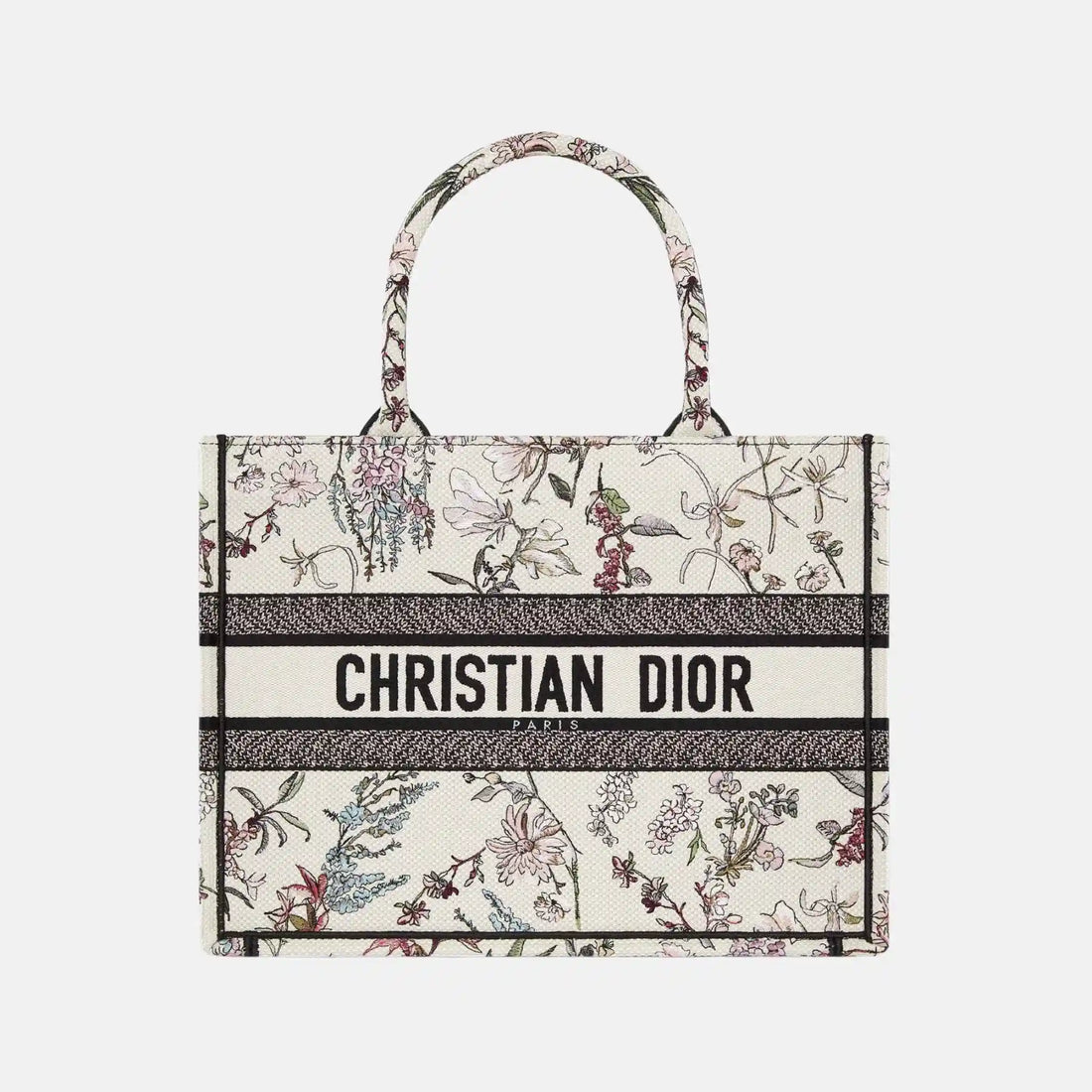 Dior Medium Book Tote In Millefiori Embroidery, Front