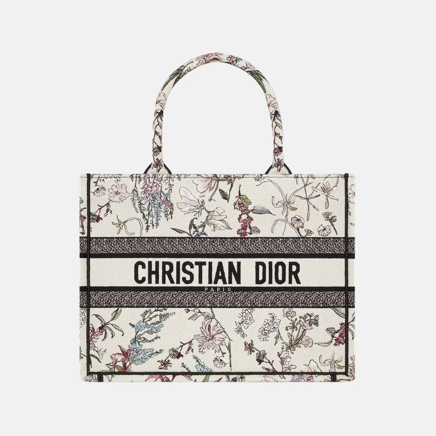 Dior Medium Book Tote In Millefiori Embroidery, Front