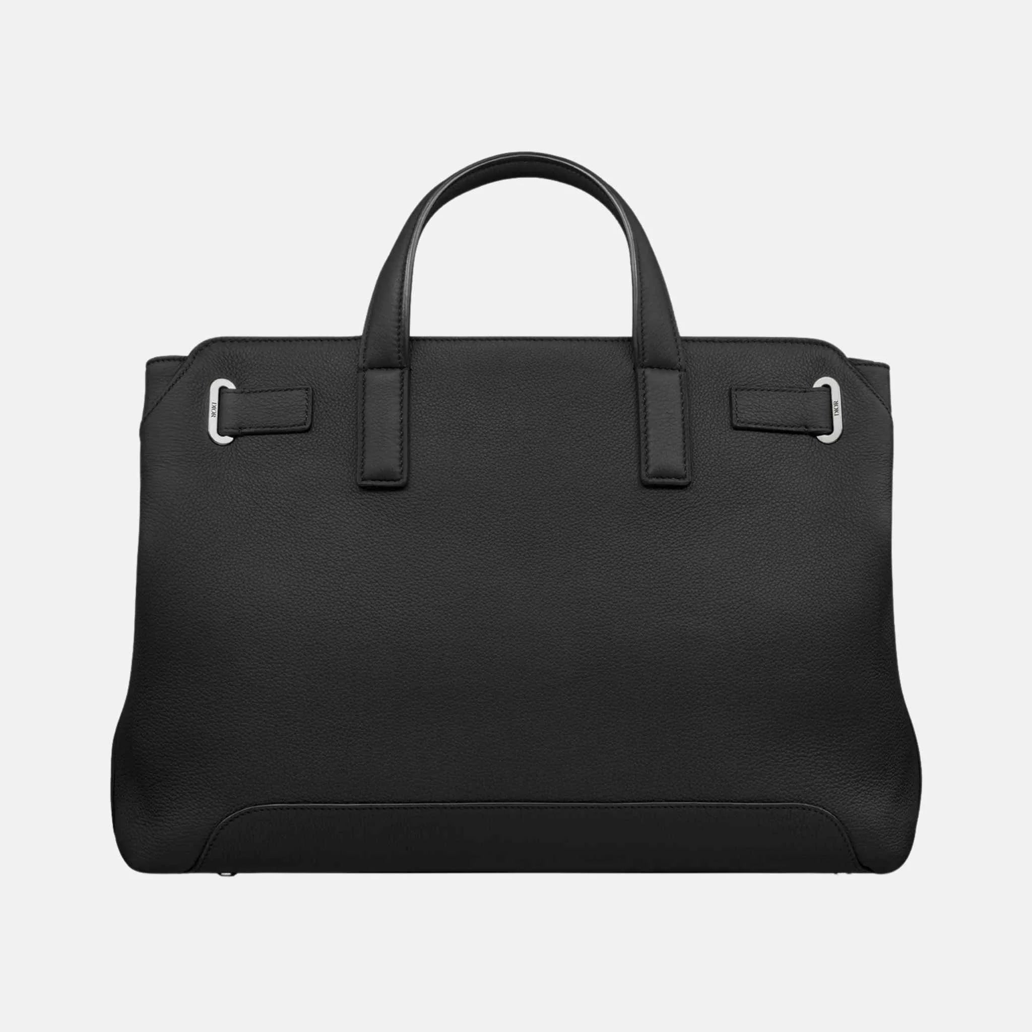 Dior Medium Normandie Tote Bag In Icons Calfskin, Black, Back